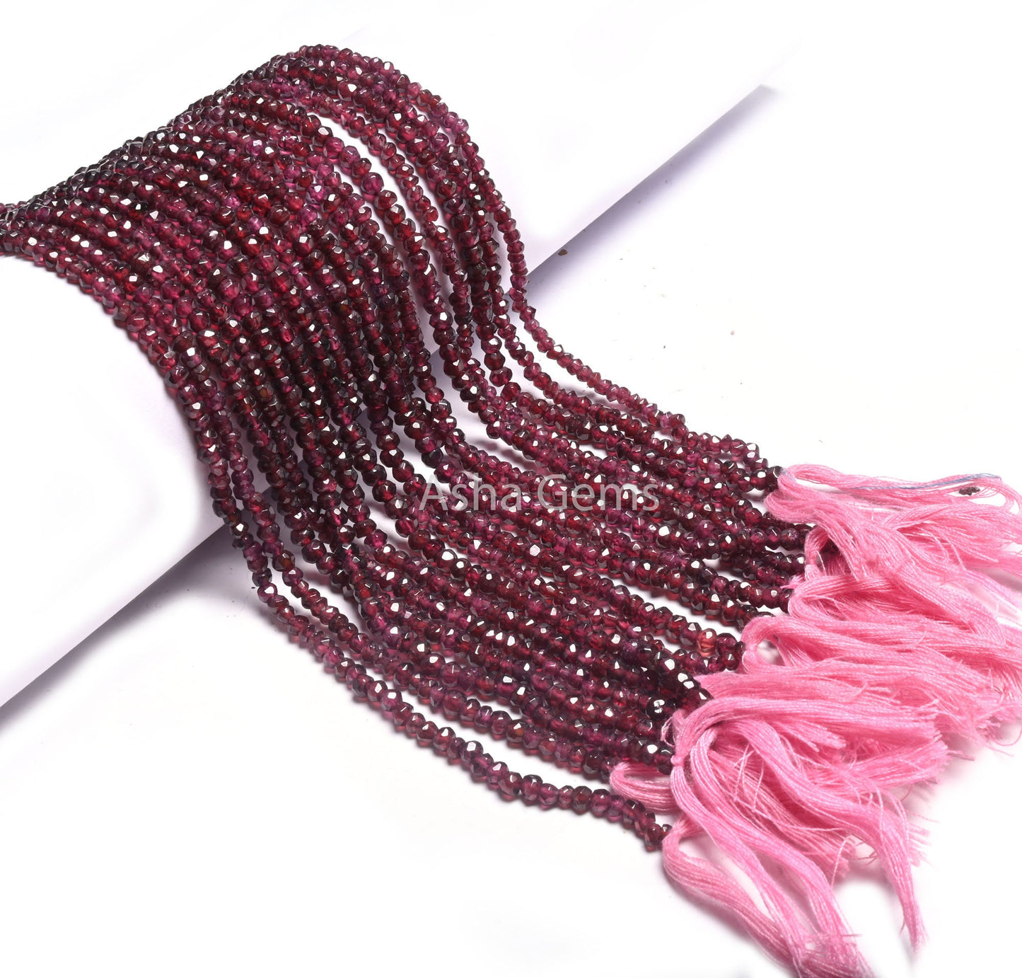 Natural Garnet Indian machine Cut Rondelle Gemstone Loose Beads,13" Strand Red Garnet Faceted Beads, Fine garnet Beads Jewelry Making Crafts