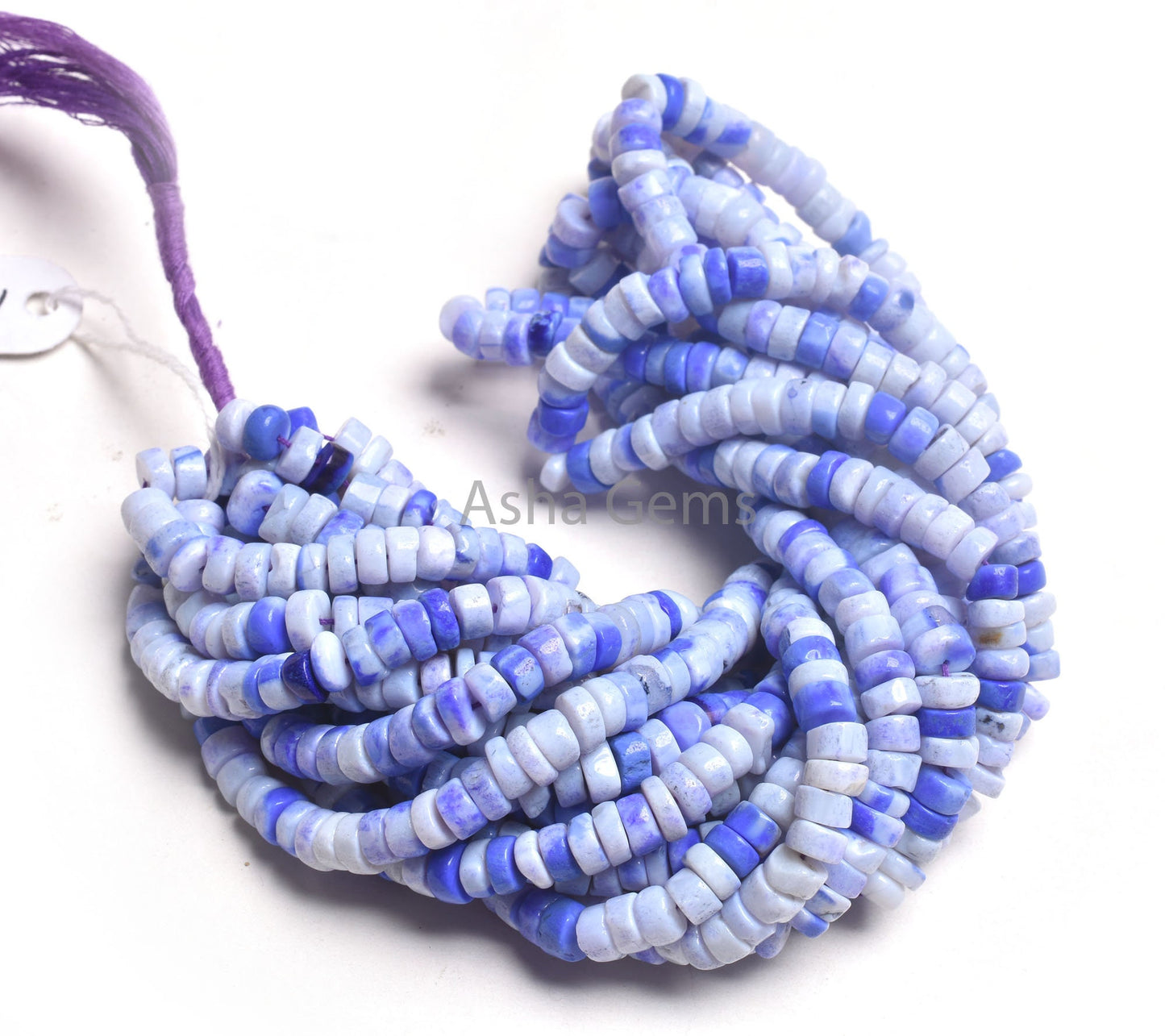 6 mm Beautiful Indigo Blue Opal Smooth Tyre Beads, Shaded Blue Opal Heishi Tyre Beads, Opal Wheel Shape Gemstone Bead Jewelry making Crafts