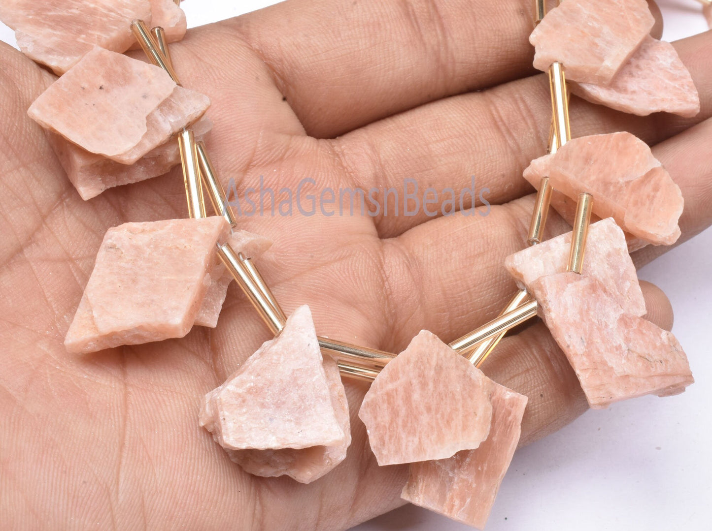 Rare Pink Amazonite Uneven Shape Slice Beads, Natural Pink amazonite Rough Beads Healing Crystal Raw Mineral Nugget Beads For Boho Jewelry