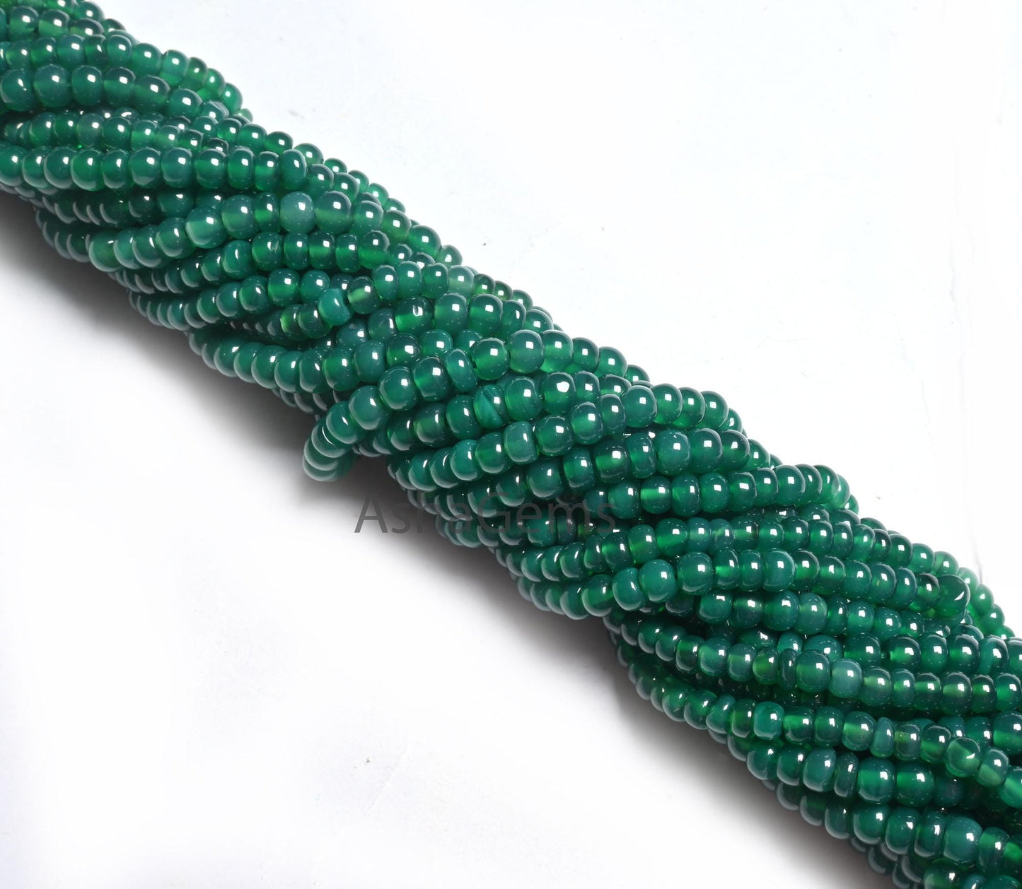 Dark Green Onyx Smooth Rondelle Gemstone Loose Beads, Fine Onyx Beads, AAA Green Onyx Plain Roundelle Tiny Handmade Beads Jewelry Craft SALE