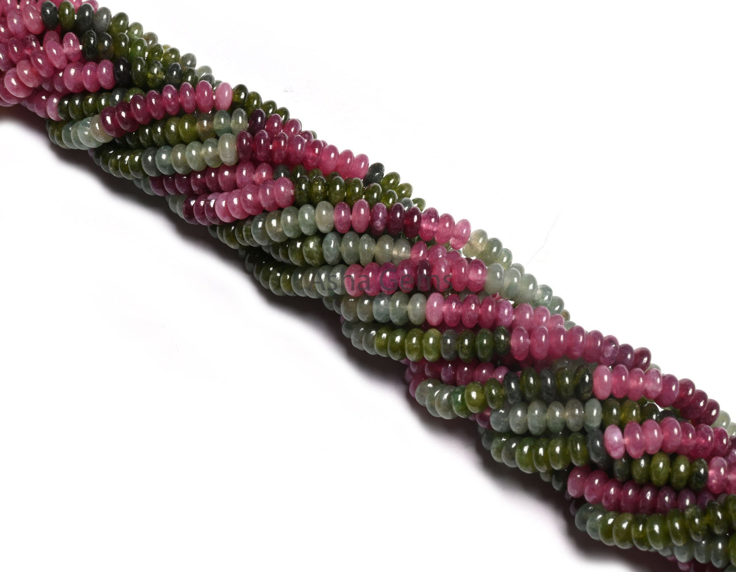 Beautiful Multi Tourmaline Quartz Smooth Rondelle Shape Gemstone Loose Beads,4.5-5mm Multi Color Shaded Tourmaline Quartz Flat Beads Jewelry