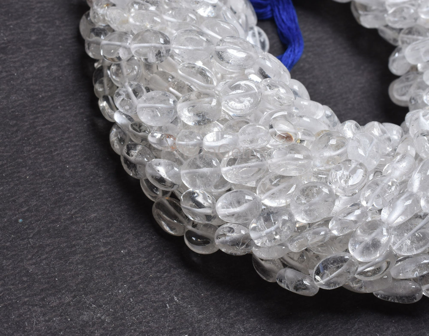 Beautiful White Crystal Quartz Smooth Oval Shape Gemstone Loose Beads,12.5" Strand Natural Crystal Plain Handmade Oval Beads Jewelry Crafts