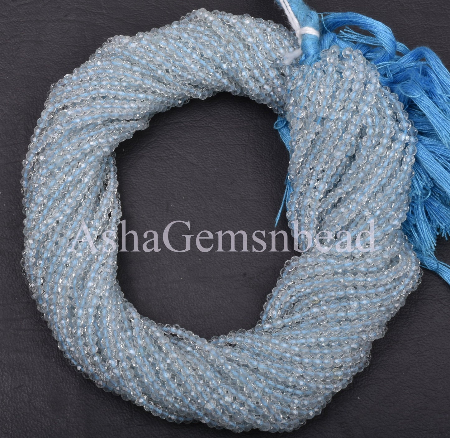 2.8 mm Real Topaz Micro Cut Faceted Rondelle Gemstone Beads, Natural Sky Blue Topaz Machine Cut Bead,AAA Blue Topaz Bead Jewelry Making SALE