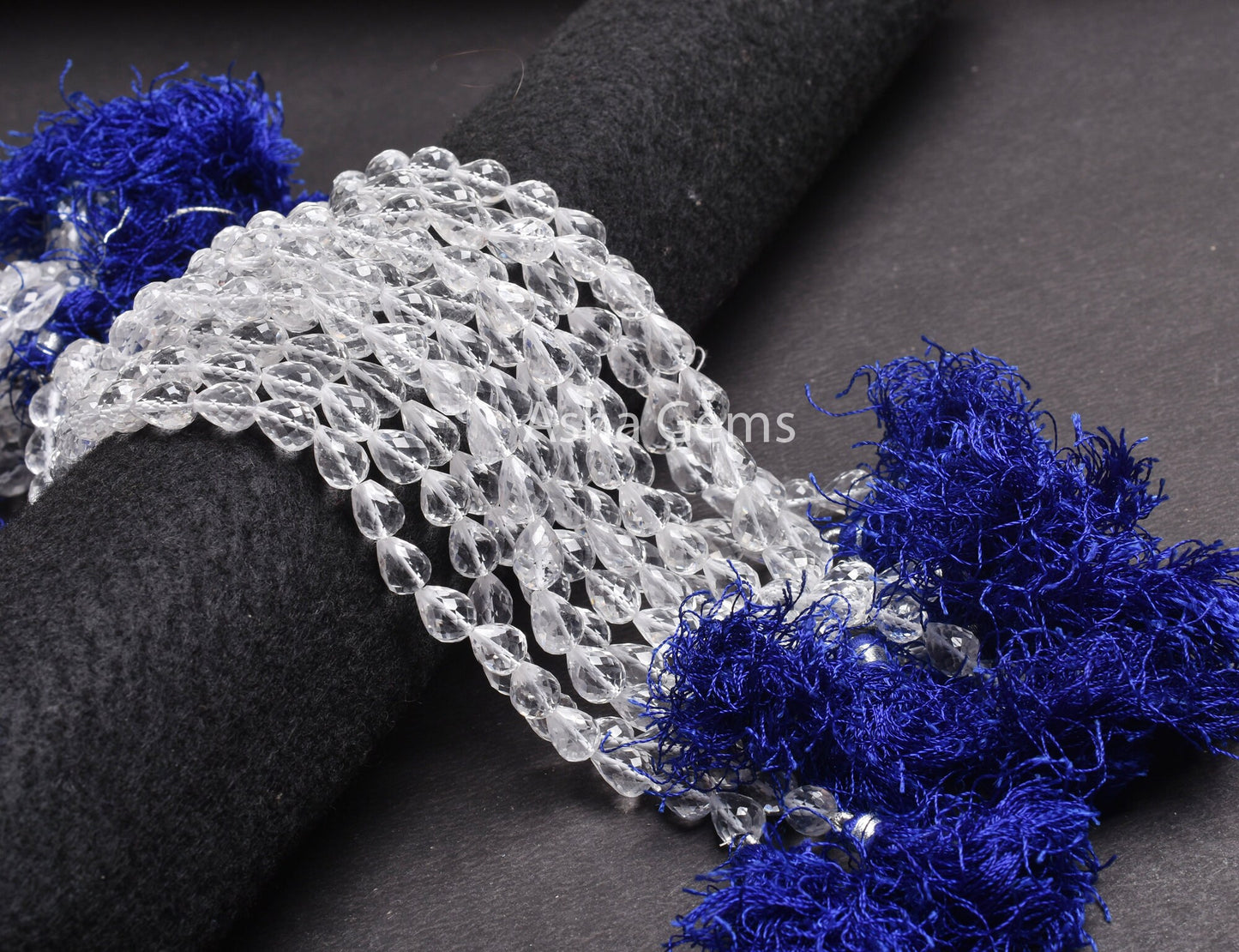 AAA Quality Crystal faceted Drops Straight Drill Beads,8"Strand Natural white Crystal Quartz Teardrop Machine Cut Gemstone Bead Jewelry SALE