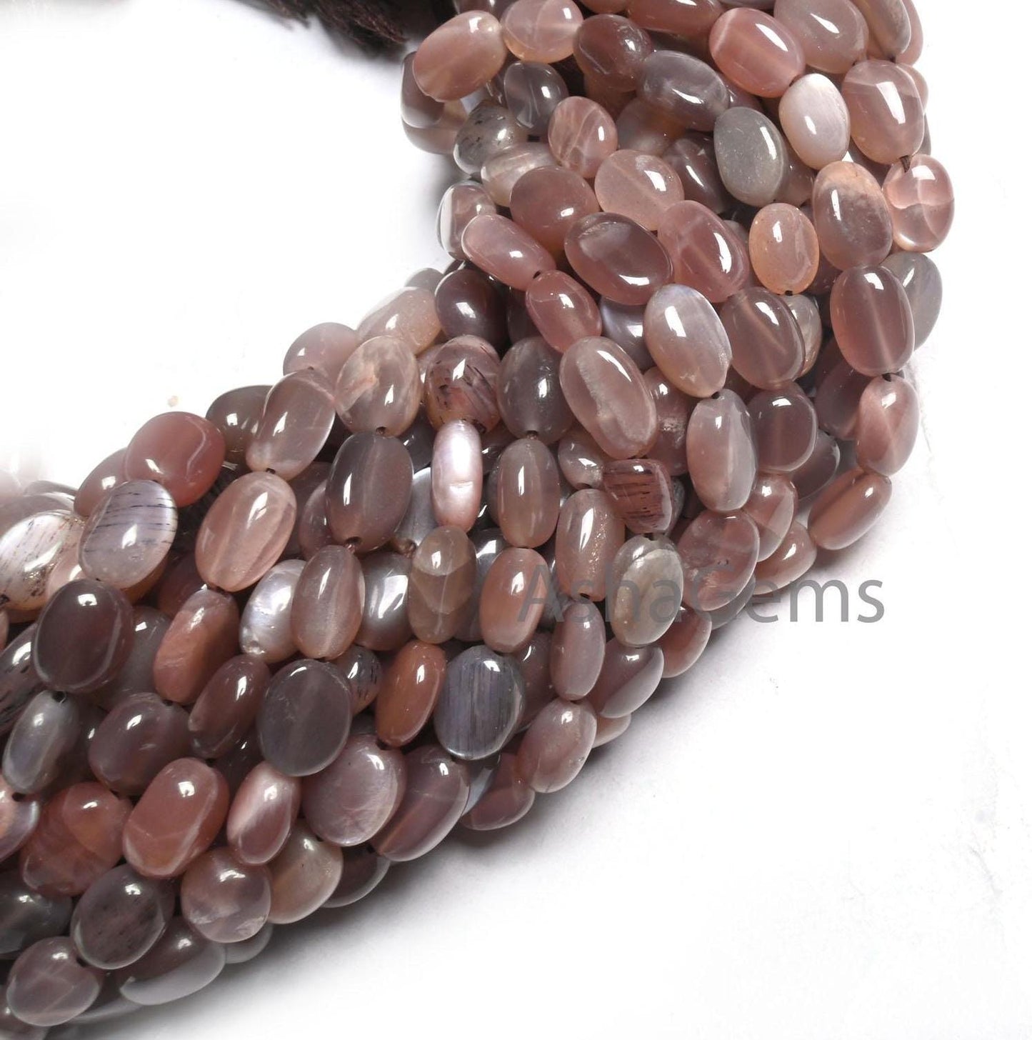 13"Strand Beautiful Chocolate Moonstone Smooth Oval Handmade Beads,Fine Natural Shaded Brown Moonstone Oval Gemstone Bead Jewelry Craft SALE