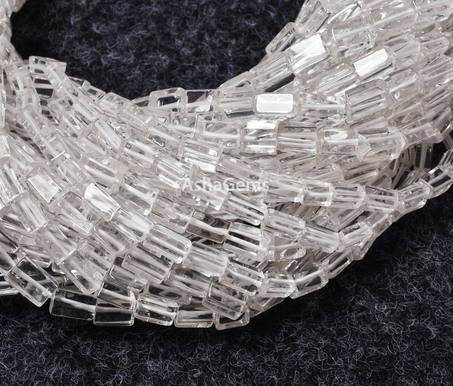 White Crystal Quartz Smooth Gemstone Bead, Natural Clear Crystal Quartz Rectangle Shape Beads,Handmade Plain Briolette Jewelry Beads SALE