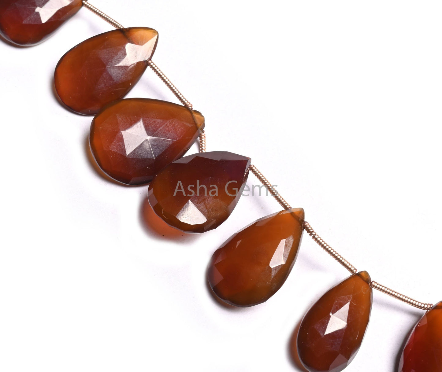 AAA Dark Chocolate Brown Chalcedony Faceted Pear Shape Beads, Both Side Loop Fine Chalcedony Teardrop Briolette Side Drill Bead Jewelry SALE