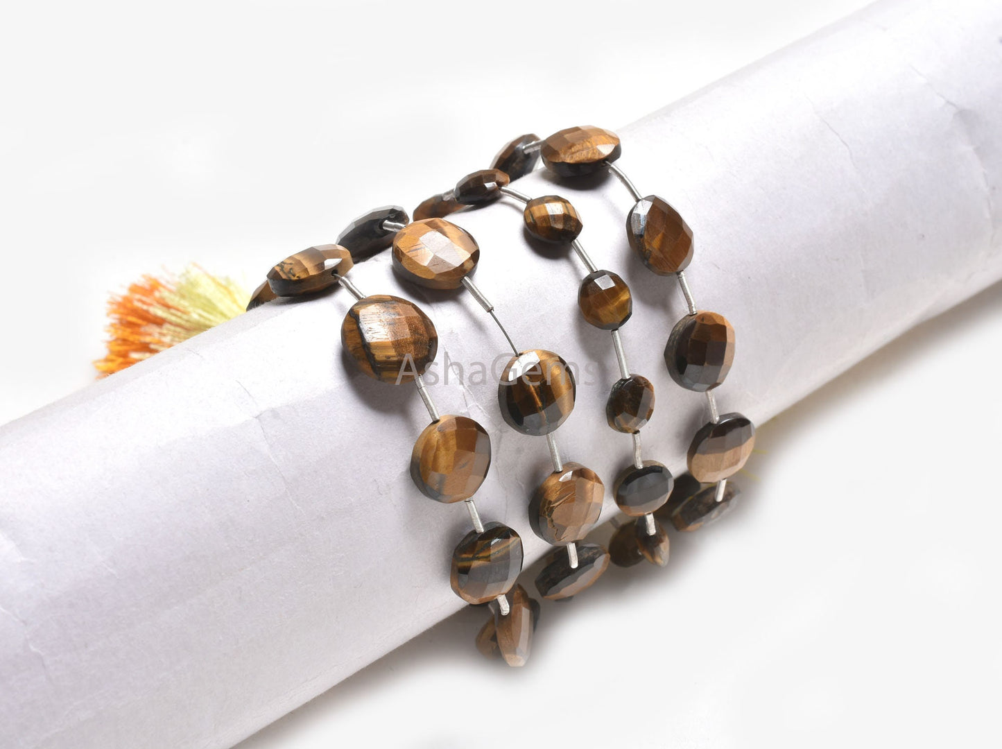 AAA Quality Tiger Eye Coin Shape Faceted Beads,8, 11 mm Natural Tiger Eye Fancy Straight Drill Coin Gemstone Beads Jewelry making Craft SALE