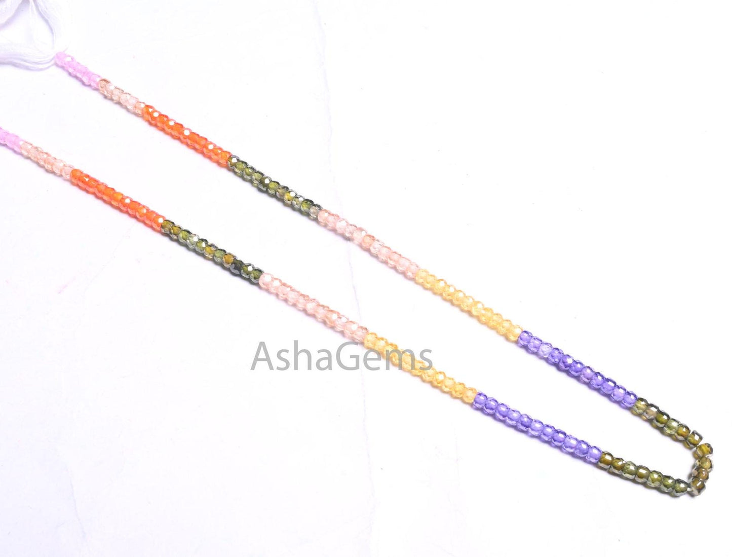 3.2mm AAA Quality Shaded Multi Color Zircon Rondelle Faceted Beads,13"Cubic Zircon Micro Cut Faceted Zircon Bead Necklace Jewelry Craft SALE