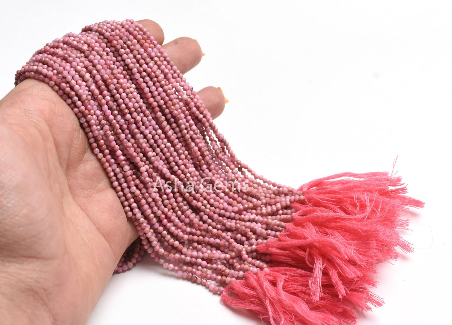 2.5mm Pink Rhodochrosite Micro Cut Gemstone Beads, Natural Rhodochrosite Beads Rhodochrosite Machine Cut Rondelle Bead Necklace Jewelry SALE