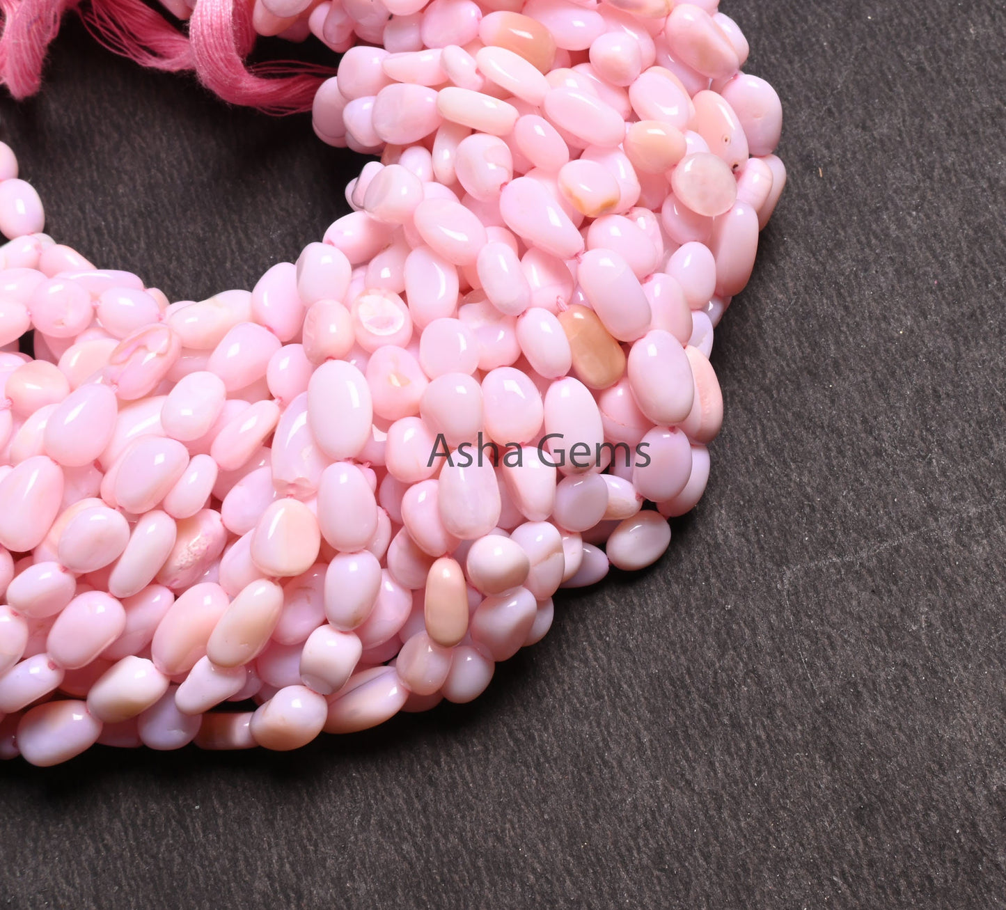 AAA Quality Pink Opal Smooth Nugget Gemstone Loose Beads,5.5-9 mm Pink Opal uneven shape Tiny Tumble Handmade Opal Bead Jewelry Making Craft (AG 22262)