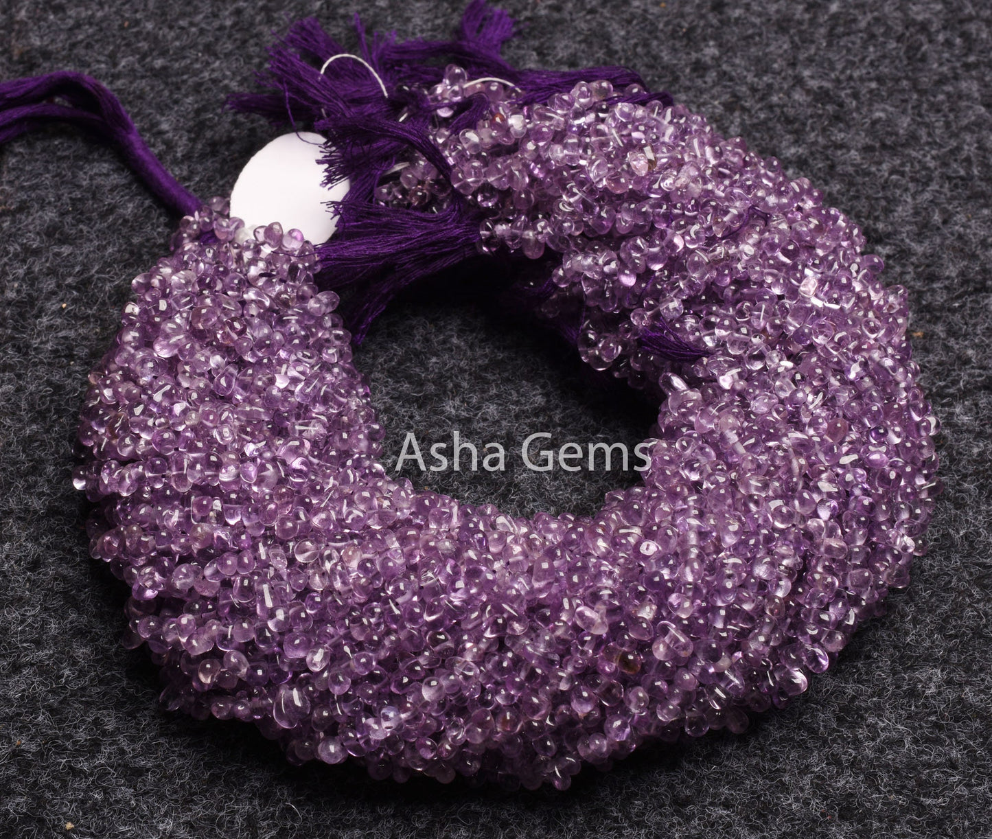 13" Strand Natural amethyst Smooth Drops Shape Beads, Natural Light Purple Amethyst Handmade Teardrop Side Drill Gemstone Bead Jewelry SALE