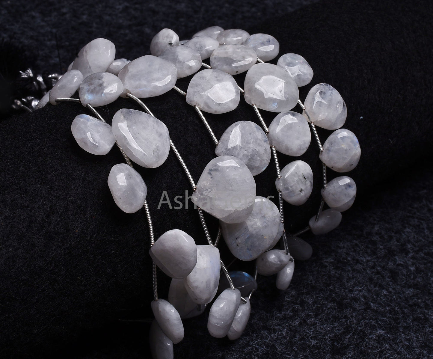 7.5 Inch Strand natural Rainbow Moonstone Smooth Heart Shape beads, White Rainbow Plain Heart Gemstone beads, Rainbow Moonstone Jewelry Sale