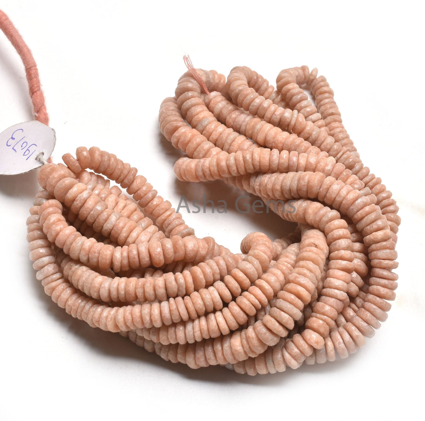 Fine Quality Pink Amazonite smooth Heishi Tyre Gemstone Beads, Natural Amazonite Flat Wheel Shape Unpolished Beads, Rare Amazonite Bead SALE