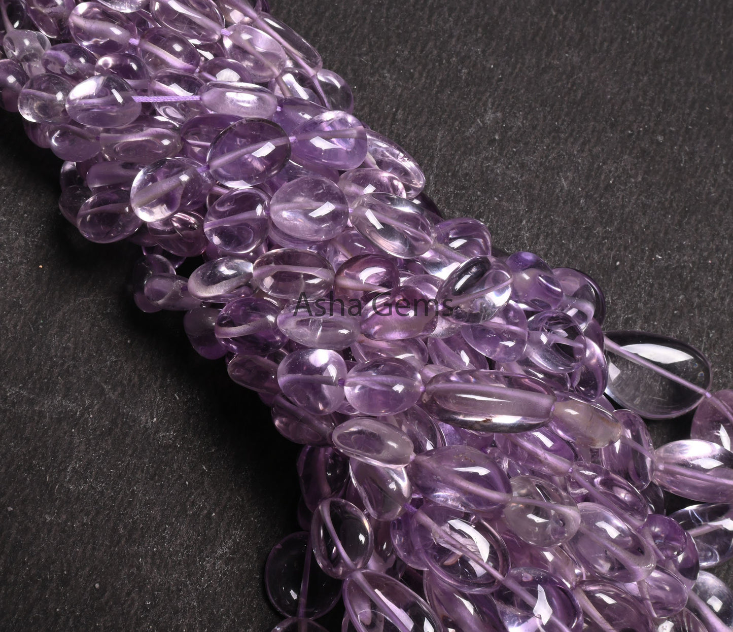 AAA Quality Pink Amethyst Smooth Nugget Gemstone Loose Bead, Natural Amethyst Tumble Handmade Straight Drill Amethyst Bead Necklace Jewelry