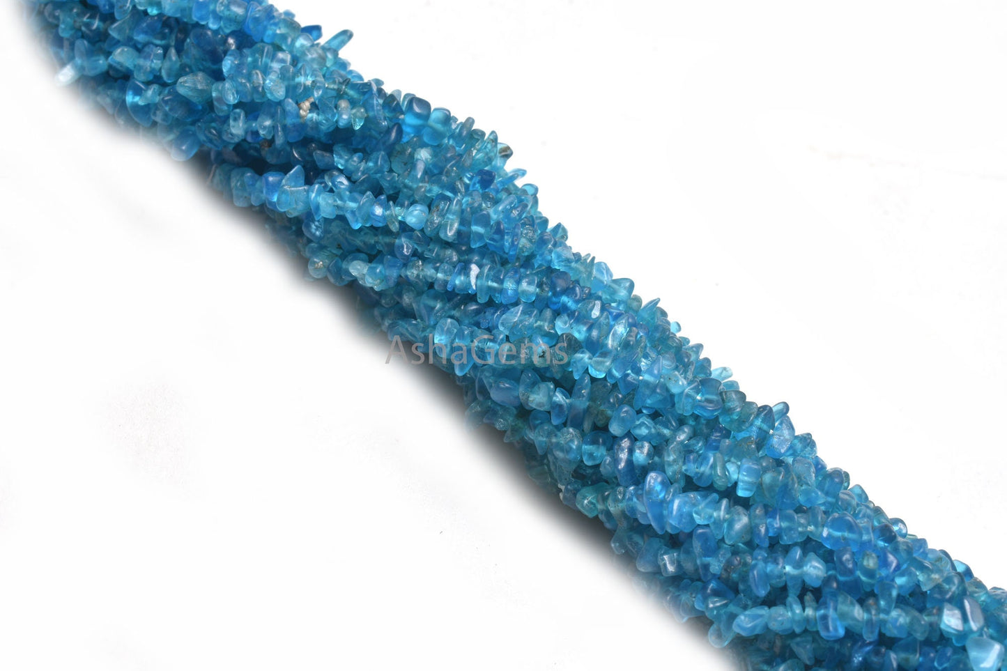 Fine Quality Neon Apatite Uncut Chips Beads,34" Natural Blue Apatite Raw Rough Smooth Nugget Tiny Chip Beads, AAA Apatite Chip Beads Jewelry