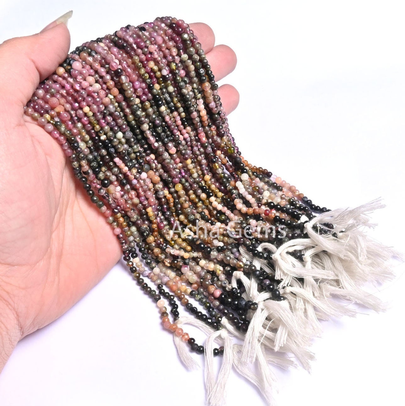 Natural Multi Tourmaline Smooth Round Shape Gemstone Beads,15" Strand Tourmaline Round ball Bead, Tourmaline Beads Jewelry Making Craft SALE