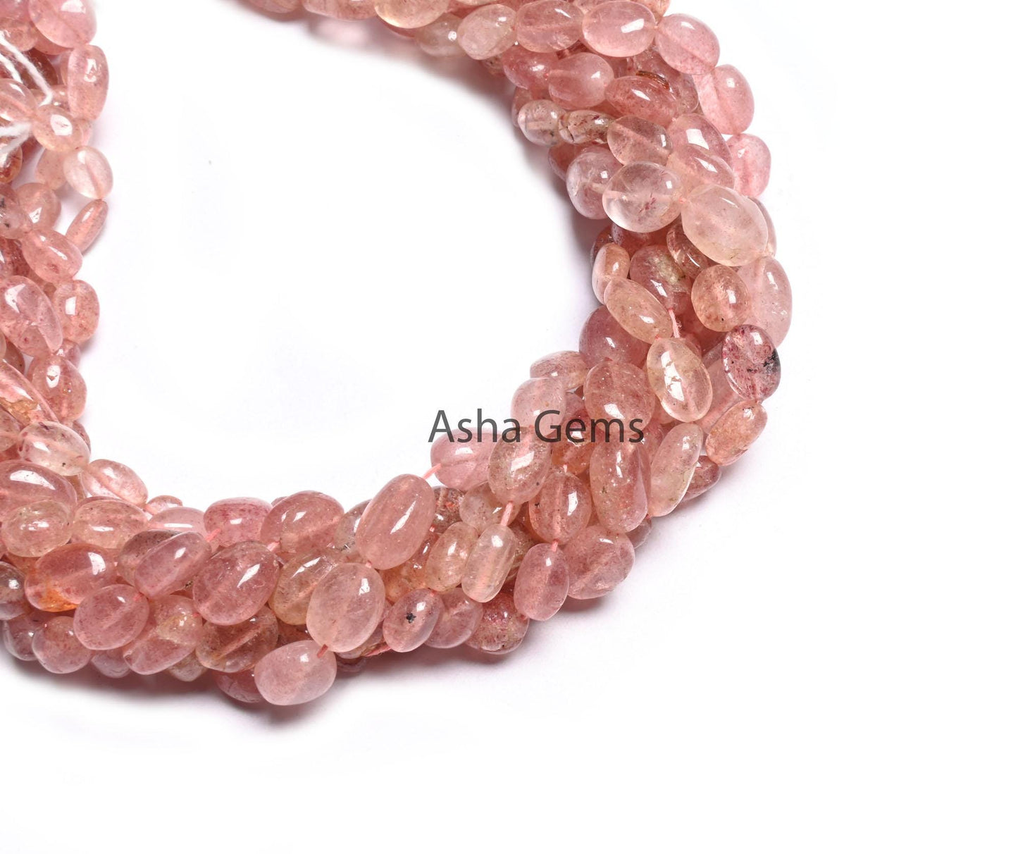 Natural Red Strawberry Quartz Smooth Oval Shape handmade Gemstone Beads,12.5" Shaded Red Strawberry Quartz Oval Beads For Jewelry Craft SALE