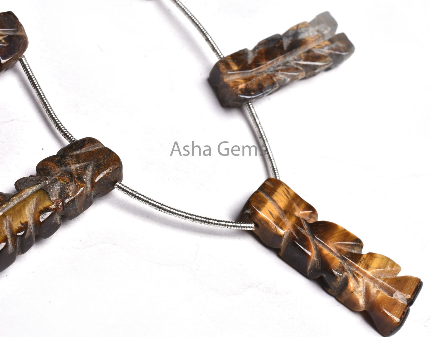 Natural Tiger Eye Carve Fancy Shape Beads, Shaded Brown Tiger Eye Carved fancy Long Uneven Rectangle Beads, tiger Fancy Carving Bead Jewelry