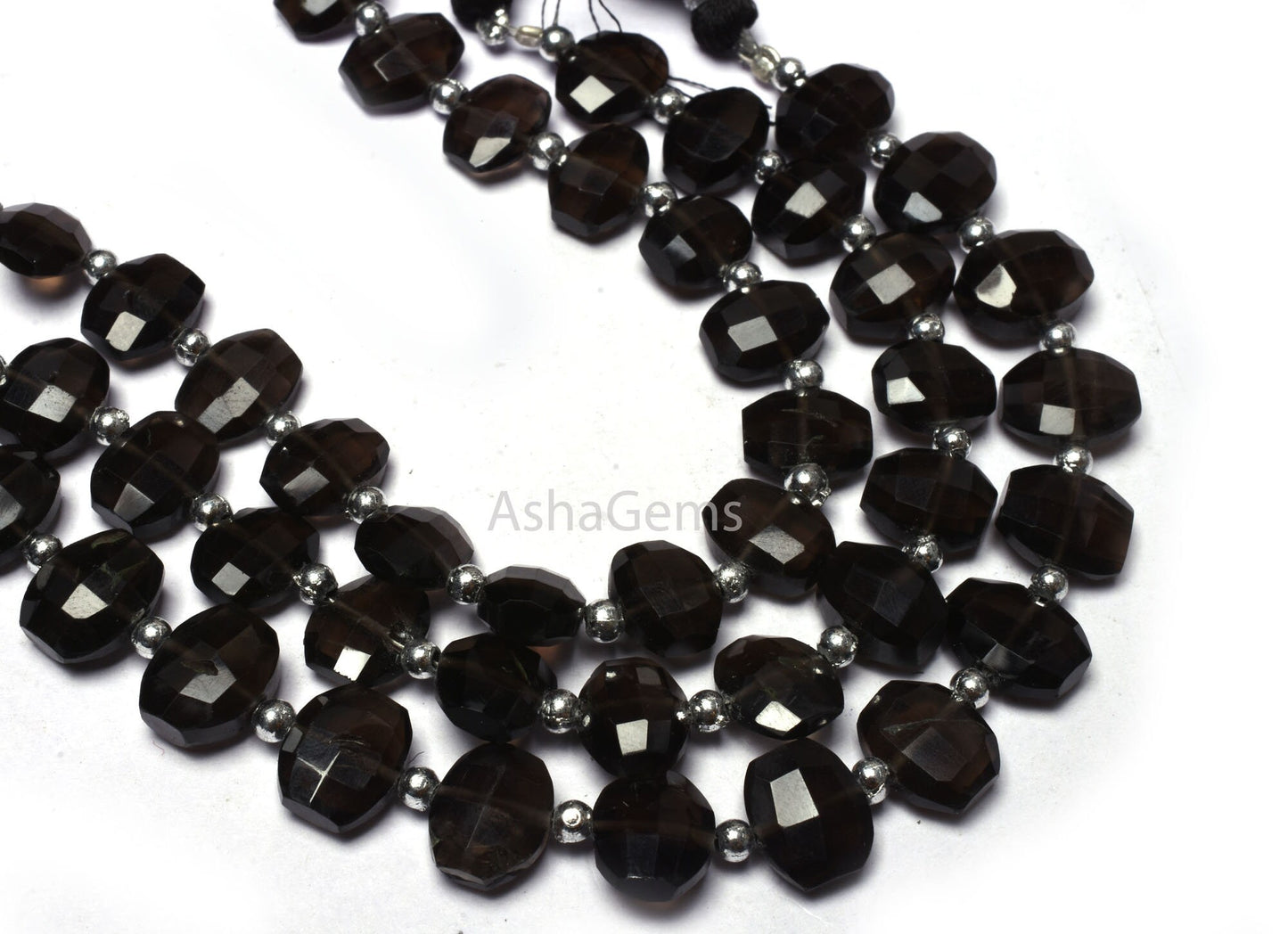 Beautiful Smoky Fancy Oval Shape Faceted Gemstone Beads,10" Strand AAA Smoky Quartz Step Cut Briolette Beads Smoky Beads For Jewelry Makings