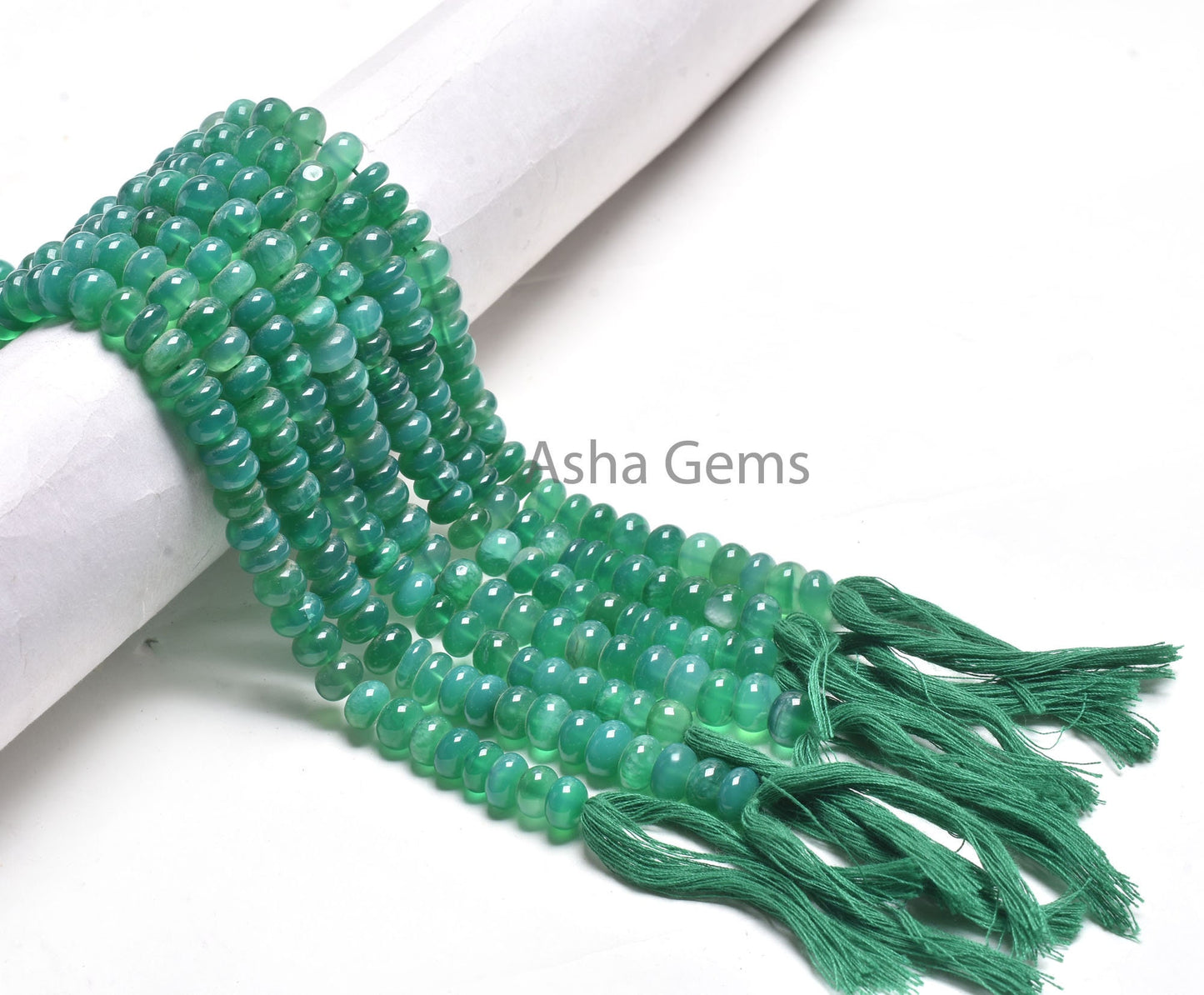 Green Onyx Smooth Rondelle Shape Beads,12.5" Strand Onyx Plain handmade Gemstone Loose Beads, green Onyx Beads For Jewelry Making Craft SALE