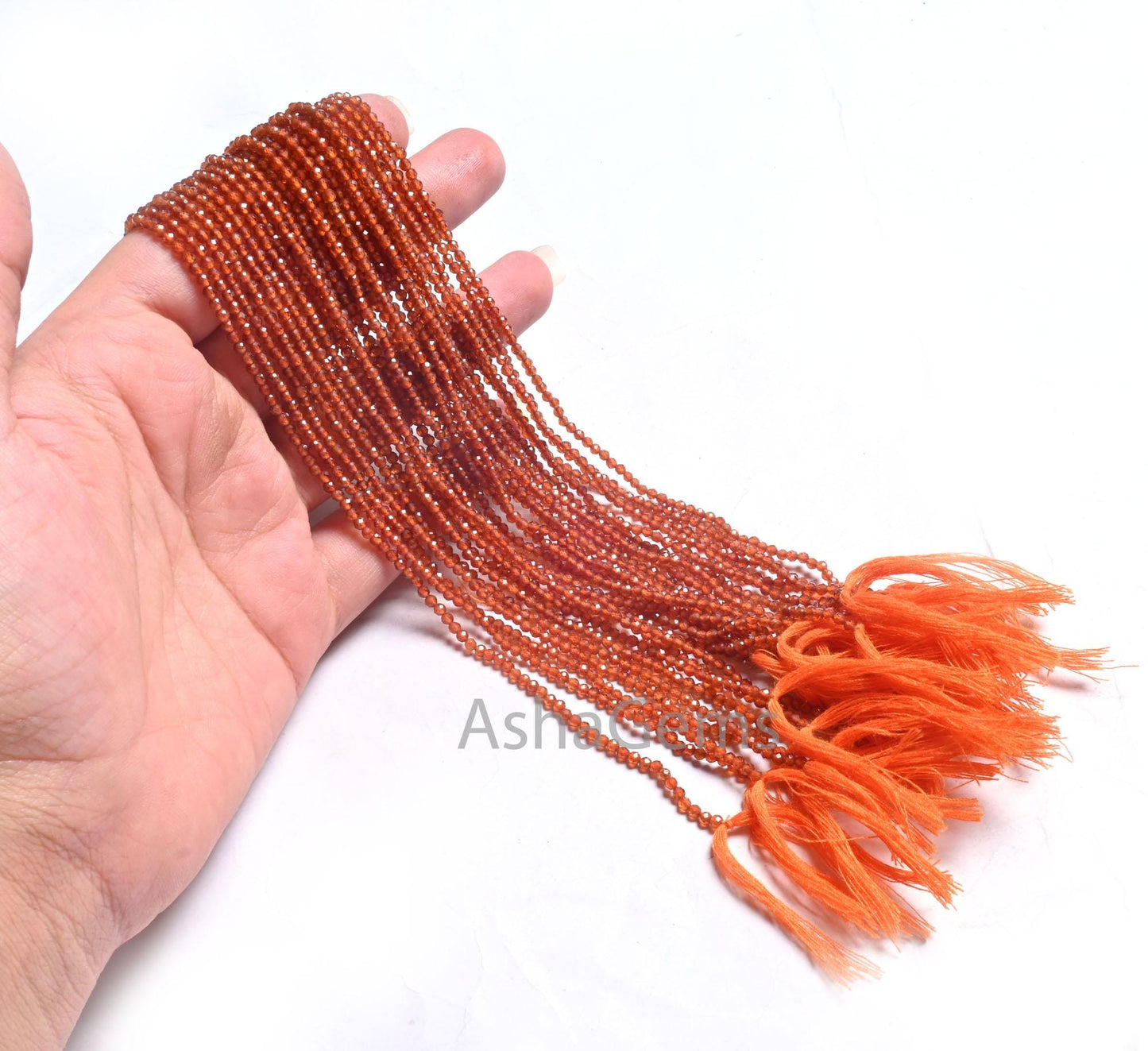 2.4mm Natural Brown Hessonite Garnet Faceted Rondelle Shape Gemstone beads Authentic Hessonite, Brown Garnet Micro Faceted tiny Bead Jewelry