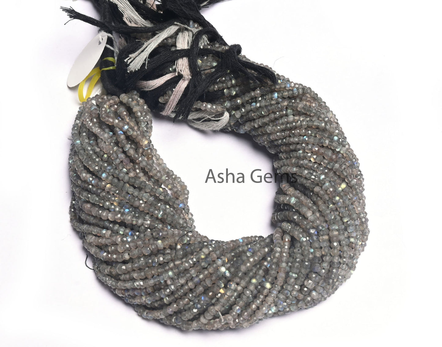 Natural Fire labradorite Faceted Rondelle Gemstone Beads,13" Fine labradorite Indian Machine Cut Beads, Labradorite Beads Jewelry Craft Sale