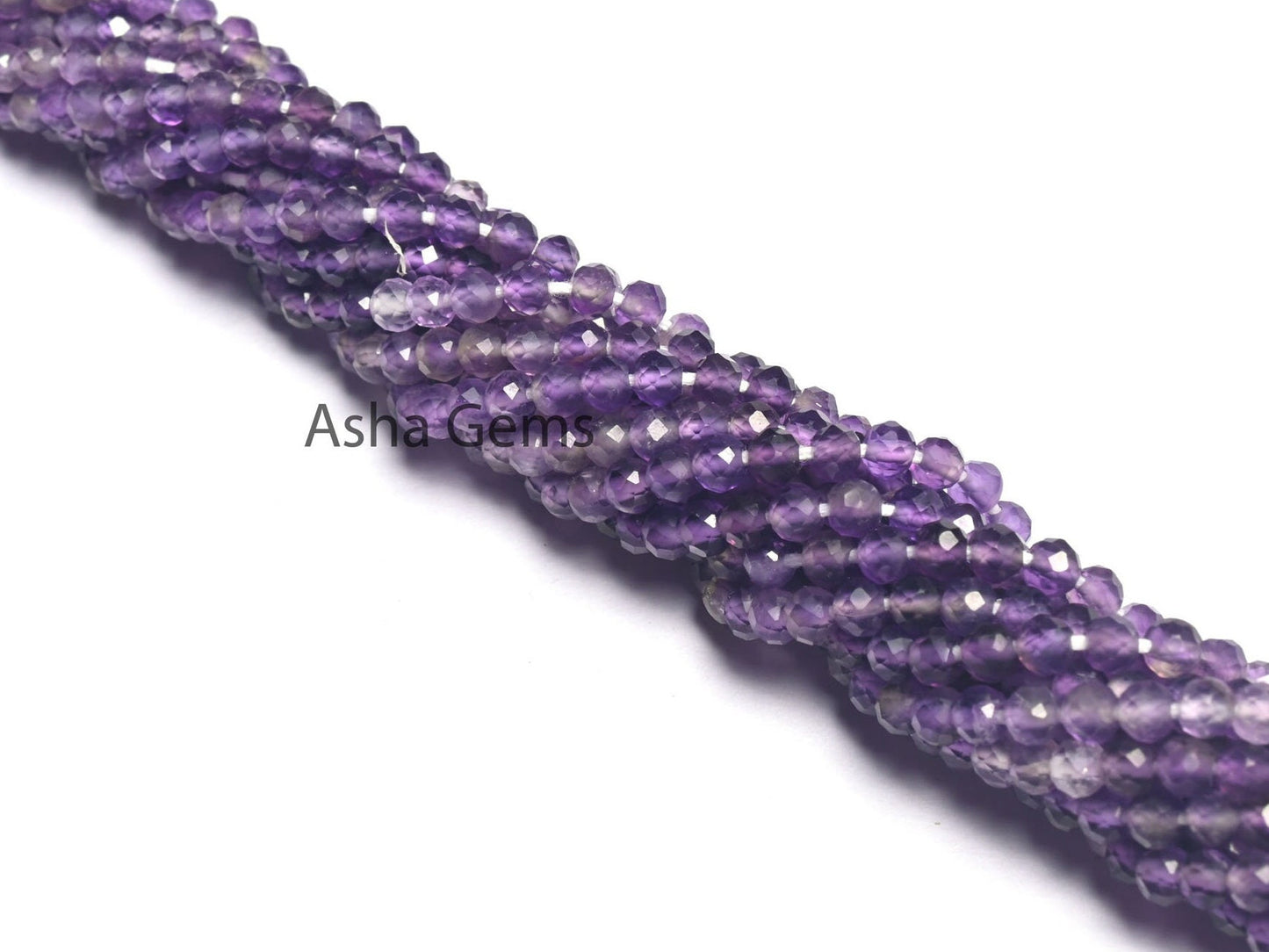 Fine Shaded Purple Amethyst Faceted Micro Cut Rondelle Beads,3 mm Natural Amethyst Machine Cut Gemstone Beads,13"Amethyst Bead Jewelry Craft