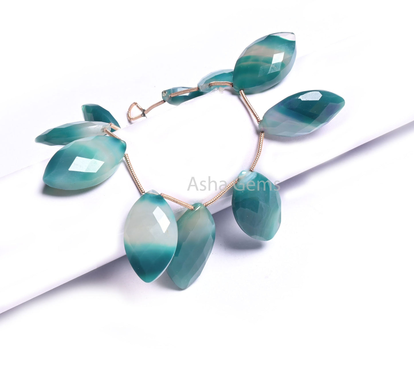 Beautiful Neon Green Shaded Chalcedony Fancy Marquise Shape Faceted Gemstone Beads, Chalcedony Marquise Side Drill Bead Jewelry Making Craft