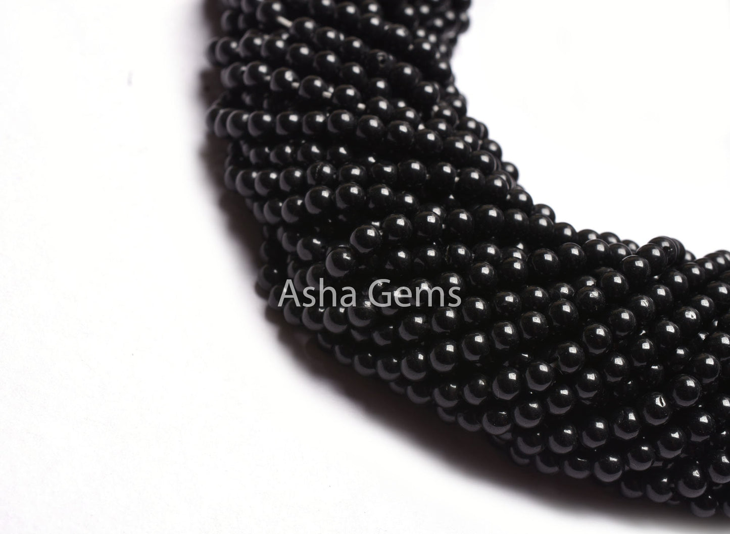AAA Black Spinal Smooth Round Ball Beads,13" Strand Natural spinel Plain Round Shape Gemstone Beads, Black Spinel Beads Jewelry Makings SALE