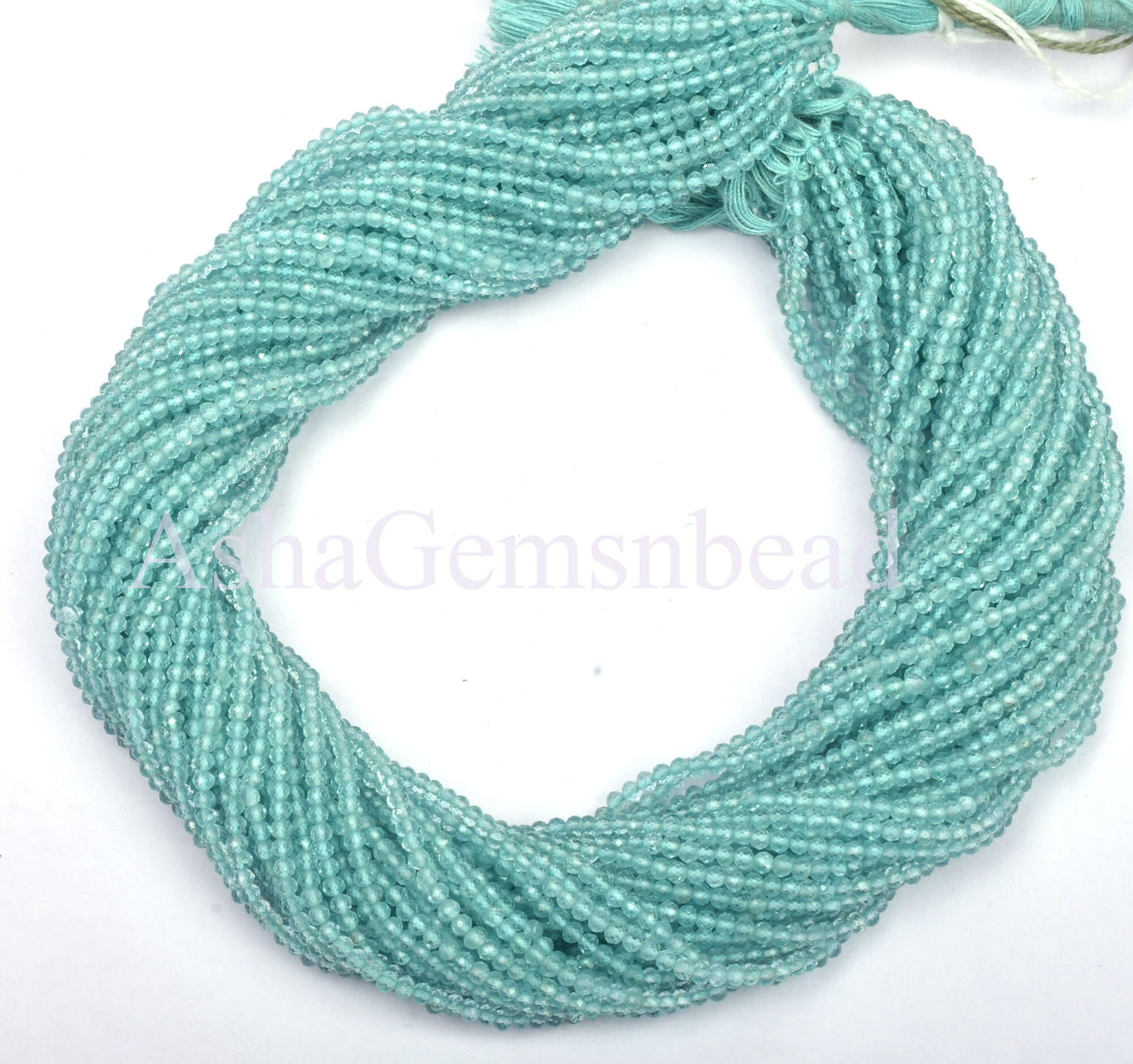 13"Strand Natural AAA Sky Apatite Micro Cut Rondelle Faceted Gemstone Beads 2 mm Sky Apatite Machine Cut Beads Apatite Bead For Jewelry SALE