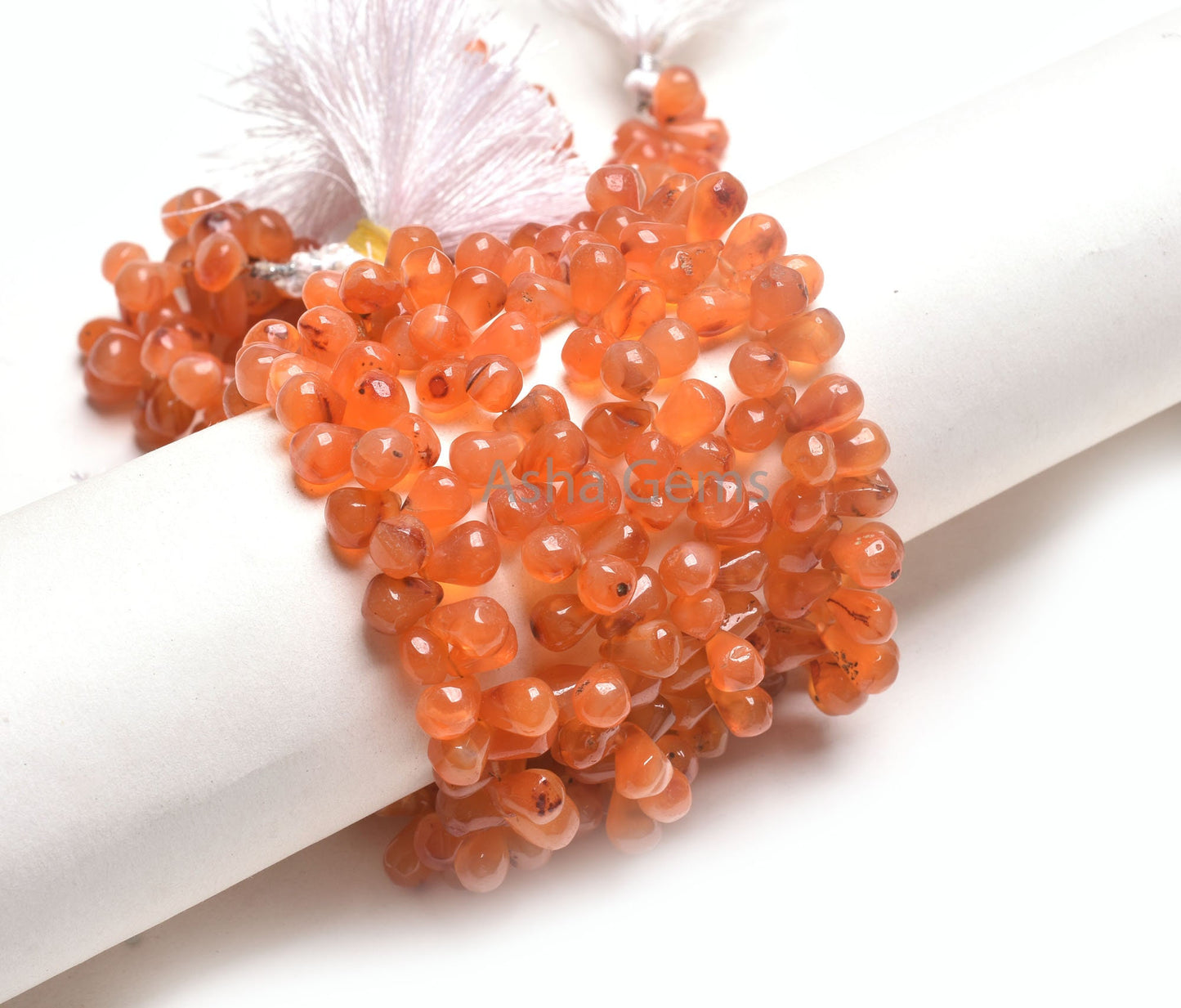 Orange Carnelian Smooth Handmade Drop Beads,7-10 mm Uneven Plain Handmade Teardrop Side Drill Gemstone carnelian Beads Jewelry making Crafts