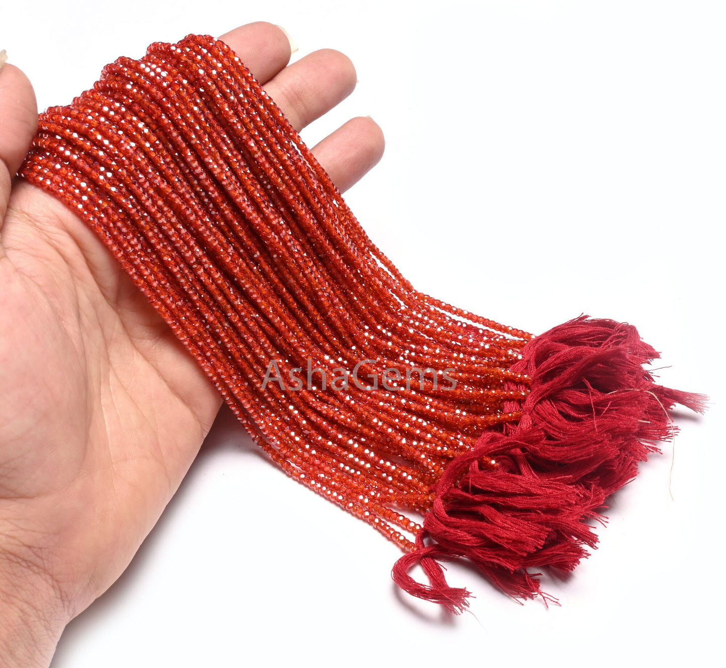 2.5 mm AAA Orange Zircon faceted Micro Cut rondelle Tiny beads,13"Strand Deep Orange Cubic Zircon Machine Cut Bead Jewelry making Craft SALE