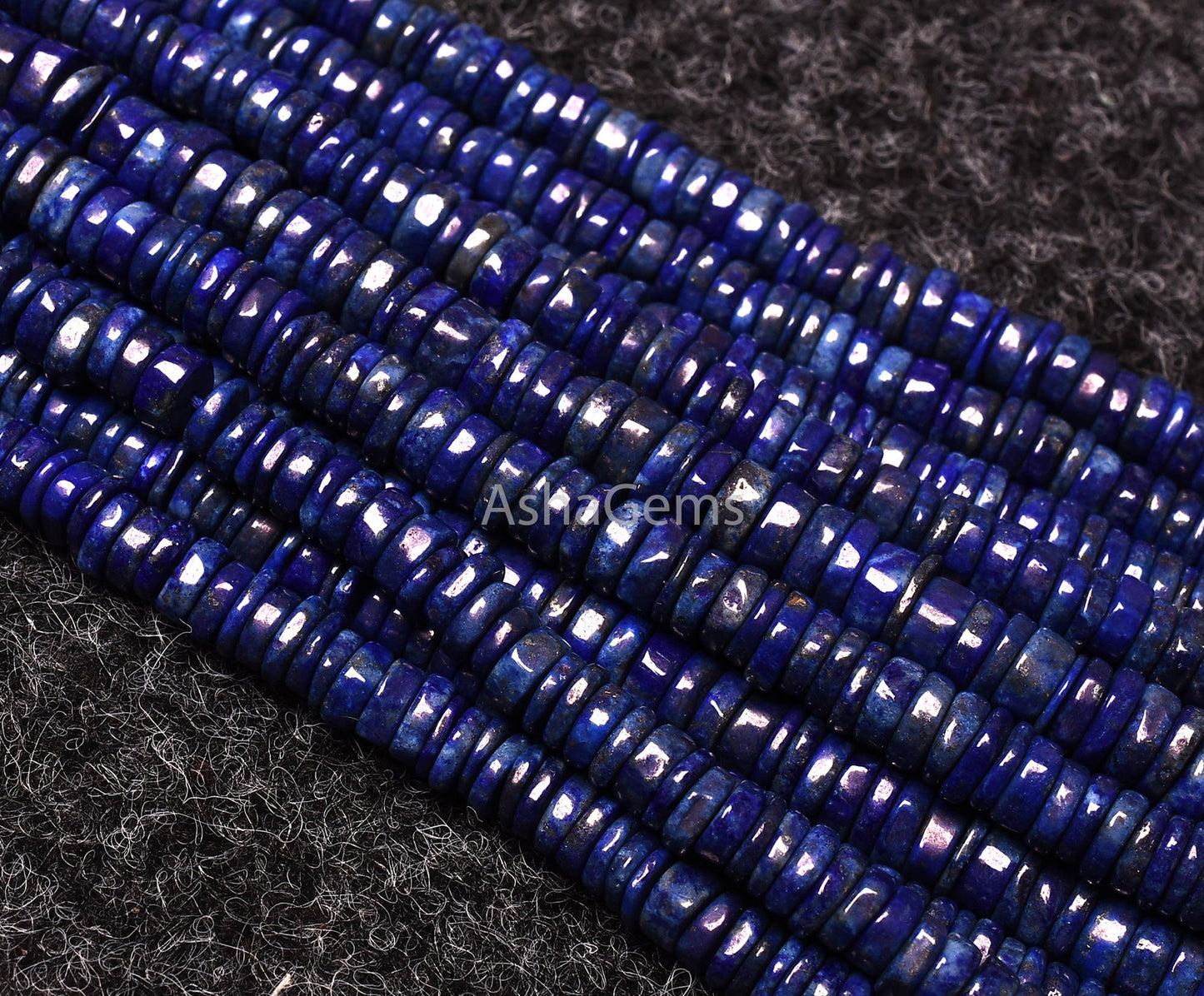 Natural Blue Lapis Lazuli Smooth Heishi Tyre Shape Gemstone Beads,Lapis Wheel Shape Beads ,Lapis Flat Gemstone Beads For Jewelry Making SALE