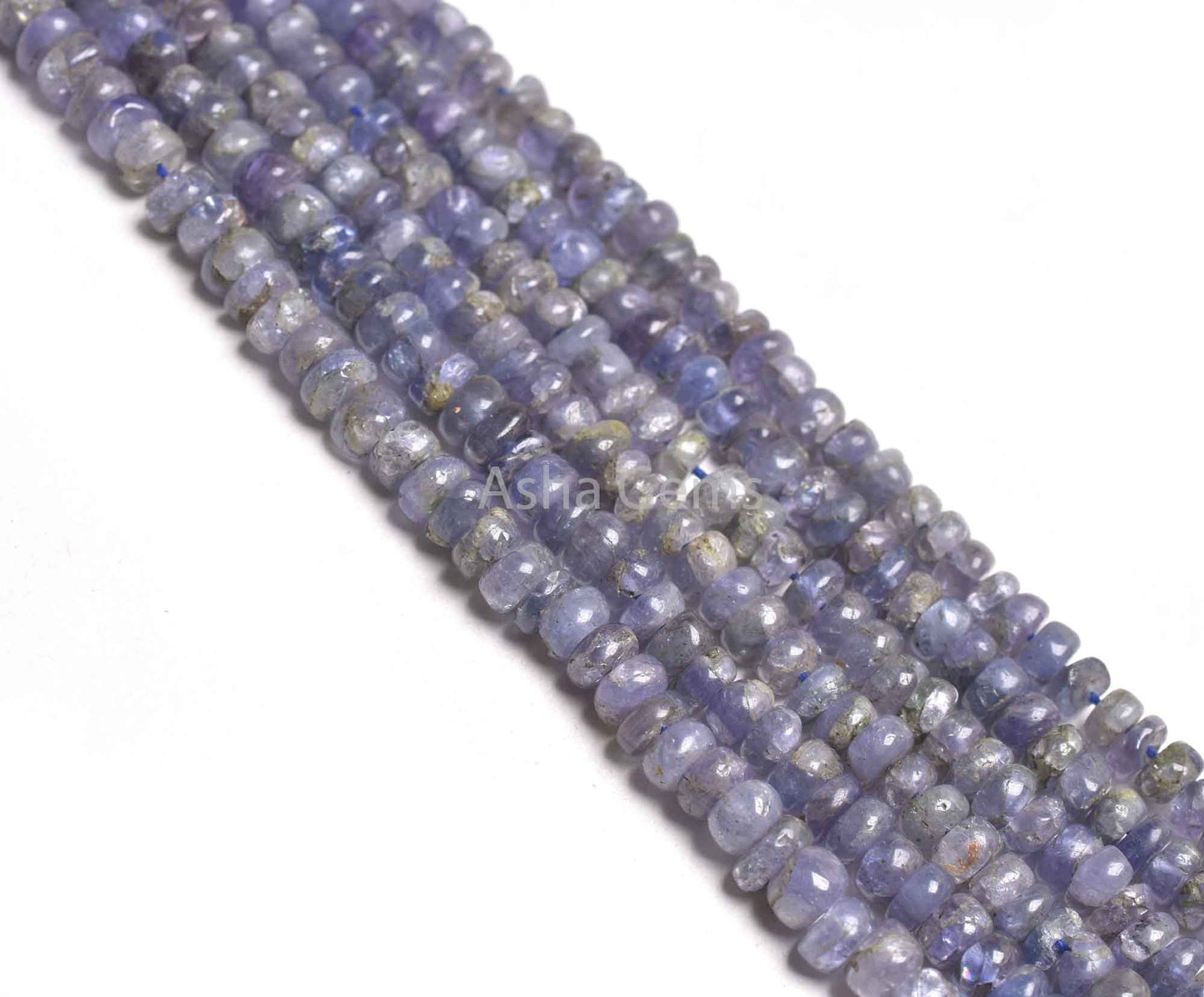 4.5-5 mm Tanzanite Plain Handmade Gemstone Beads,17" Strand Natural Blue Tanzanite Smooth Rondelle Shape Beads, Tanzanite Beads Jewelry SALE