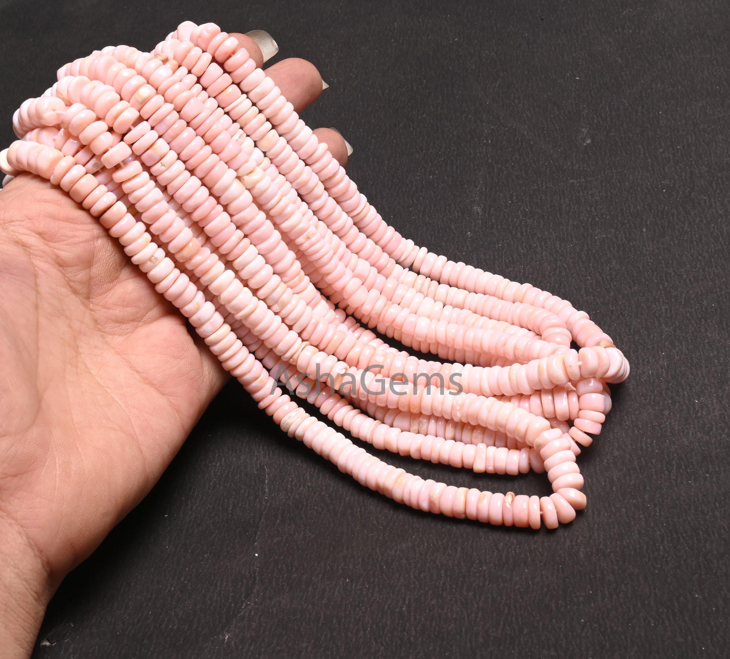 Beautiful Shaded Pink Opal Smooth heishi Tyre Uneven Shape Gemstone Beads, Fine Pink Opal Wheel Flat Tyre Plain handmade Bead Jewelry Making