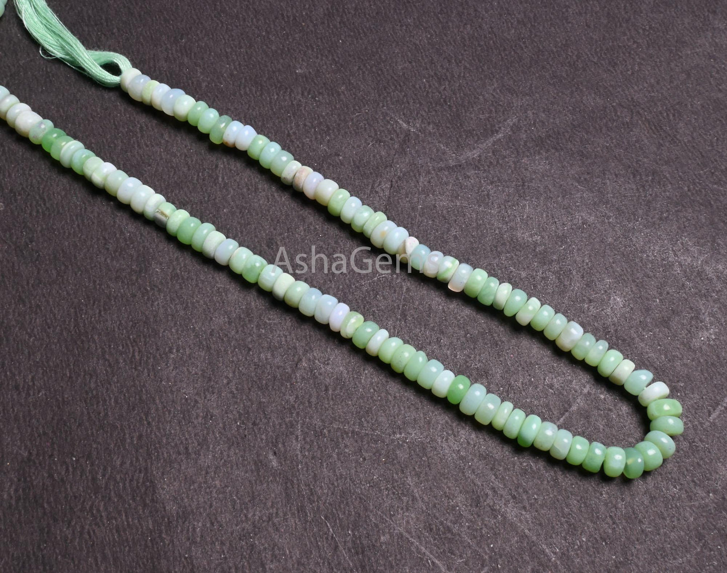 Shaded Green Opal Flat Rondelle Uneven Shape Handmade Beads, parrot Green Opal Gemstone Loose Beads, Mint Opal Beads Jewelry Handicraft SALE