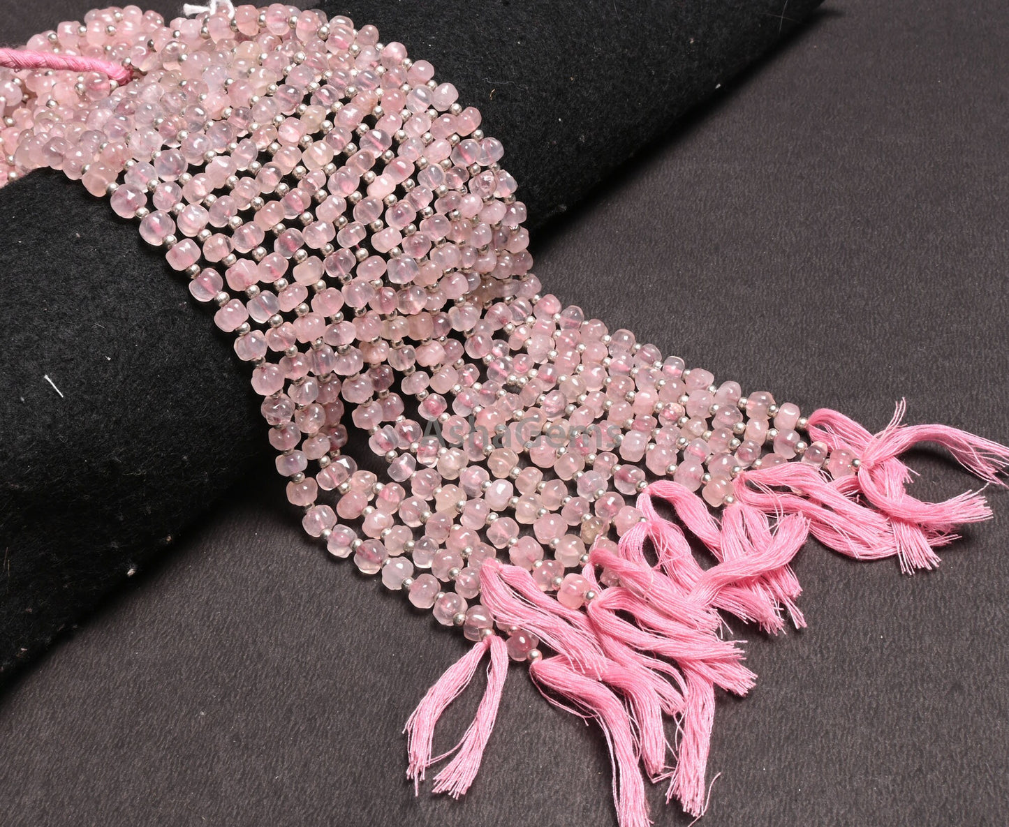 Beautiful Pink Rose Quartz Carved Watermelon Handmade Beads Natural Rose Quartz Uneven Rondelle Carving Melon Gemstone Pumpkin Beads Jewelry