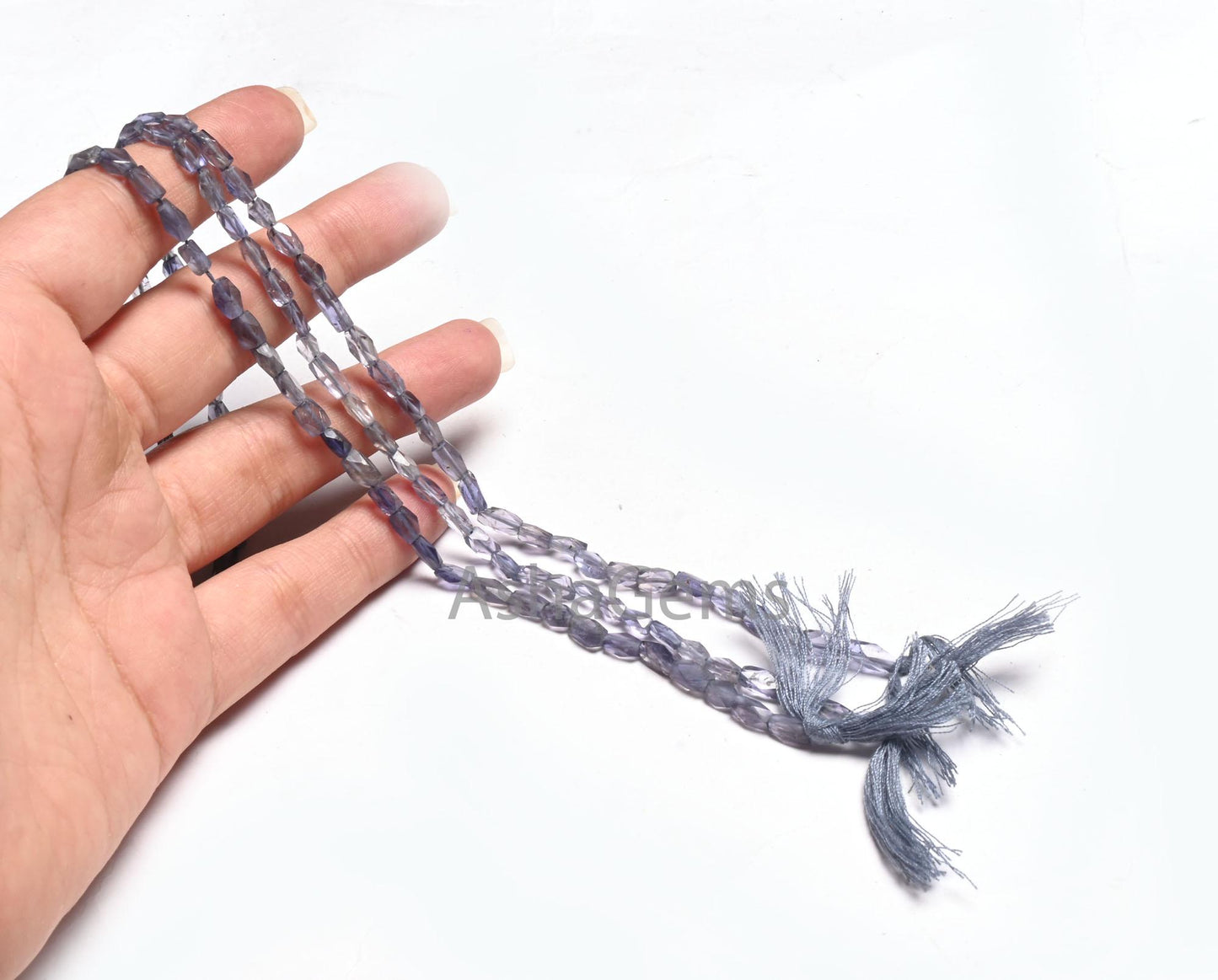 14" Natural Blue Iolite Faceted Rectangle Shape Gemstone Beads, Iolite Indian Cut fancy Long Rectangle Briolette handmade Beads Jewelry SALE