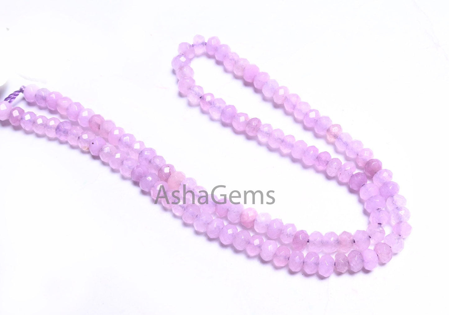 Beautiful Light Purple Lavender Color Jade Quartz Faceted Rondelle Gemstone Beads,4.5mm Jade Machine Cut Jade Quartz Bead Jewelry Craft SALE