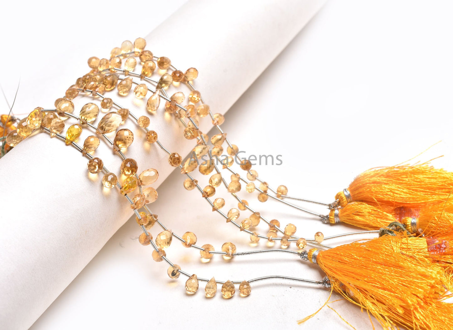 Natural Citrine Faceted Drops Shape Gemstone Beads, Fine Quality Yellow Citrine Teardrop Citrine Drops Briolette Jewelry Making Crafts SALE