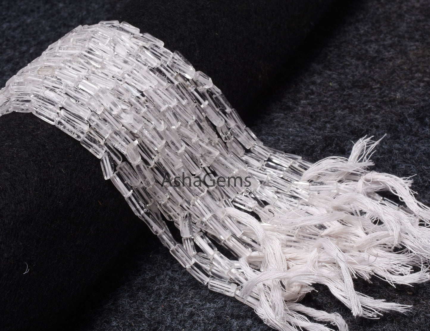 White Crystal Quartz Smooth Gemstone Bead, Natural Clear Crystal Quartz Rectangle Shape Beads,Handmade Plain Briolette Jewelry Beads SALE