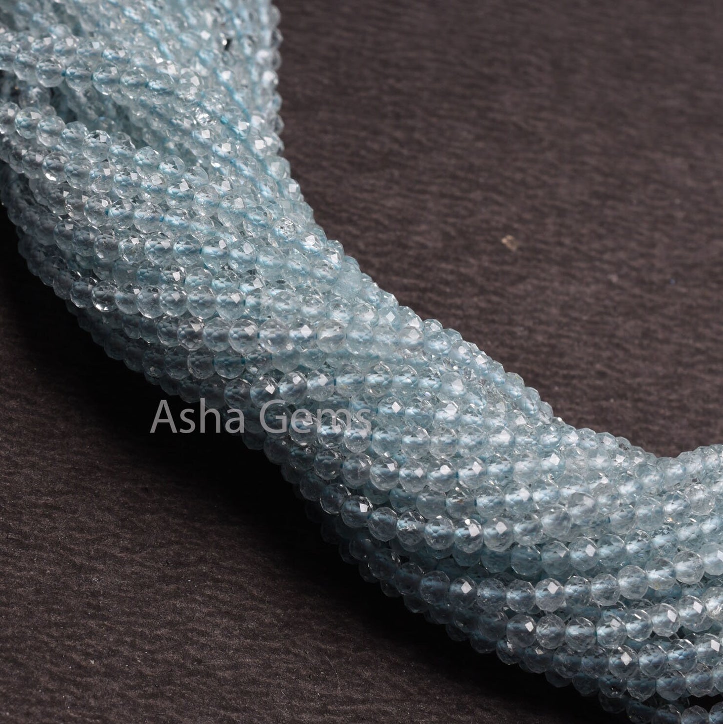 13" Strand AAA Sky Blue Topaz Machine Cut Faceted Beads,2.75 mm Natural Topaz Micro Cut Gemstone Beads, Real Sky Topaz Bead For Jewelry SALE