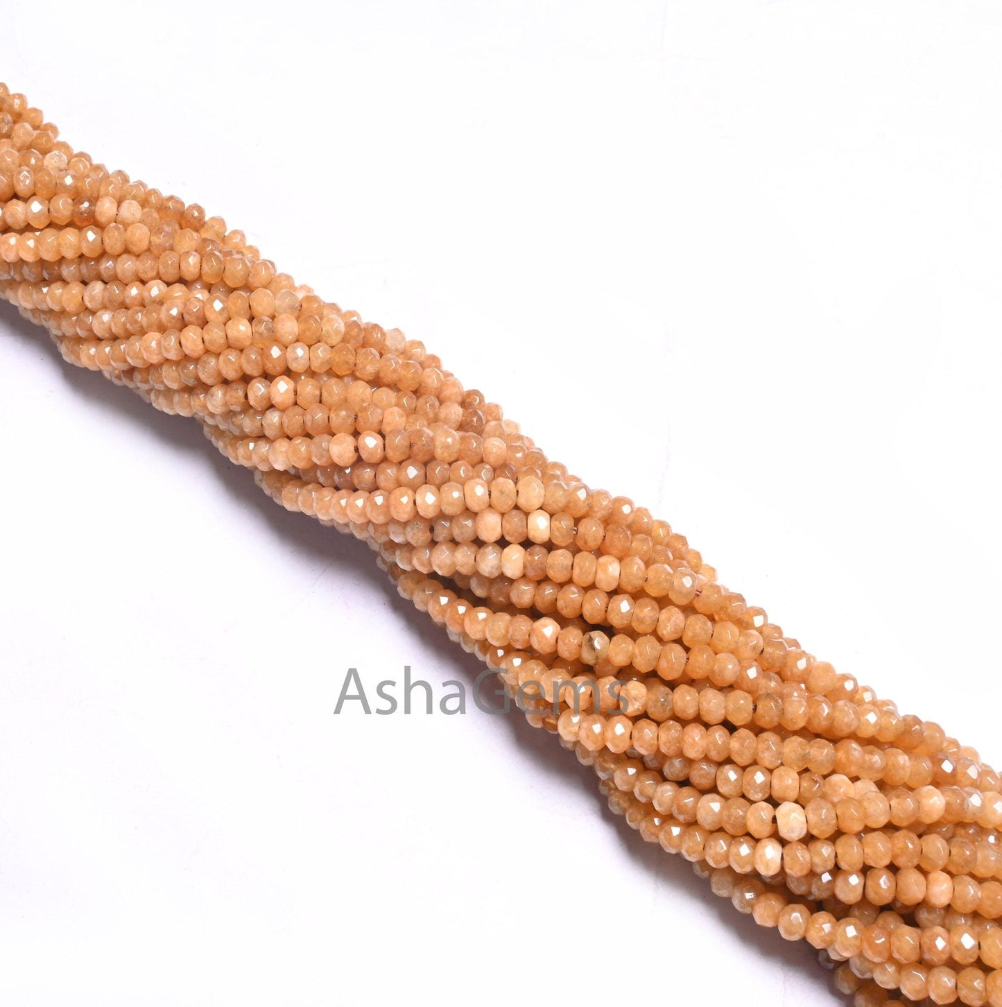 14" Fine Quality Dusky Brown Jade Quartz Faceted Gemstone Loose Beads,4.5x3 mm Beautiful Brown Jade Machine Cut Rondelle Beads Jewelry SALE