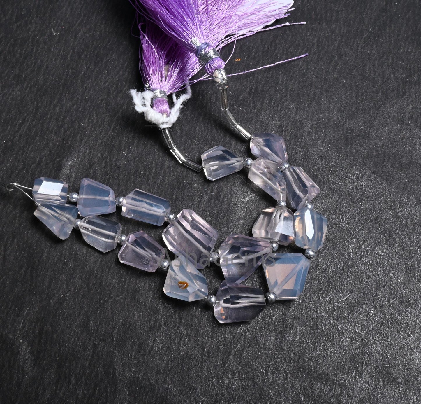 Lavender Quartz Faceted Nugget Shape Gemstone Beads, Fine Rare Purple Lavender Quartz Beads, faceted Nugget Beads Jewelry Handicrafts SALE (AG 18637)