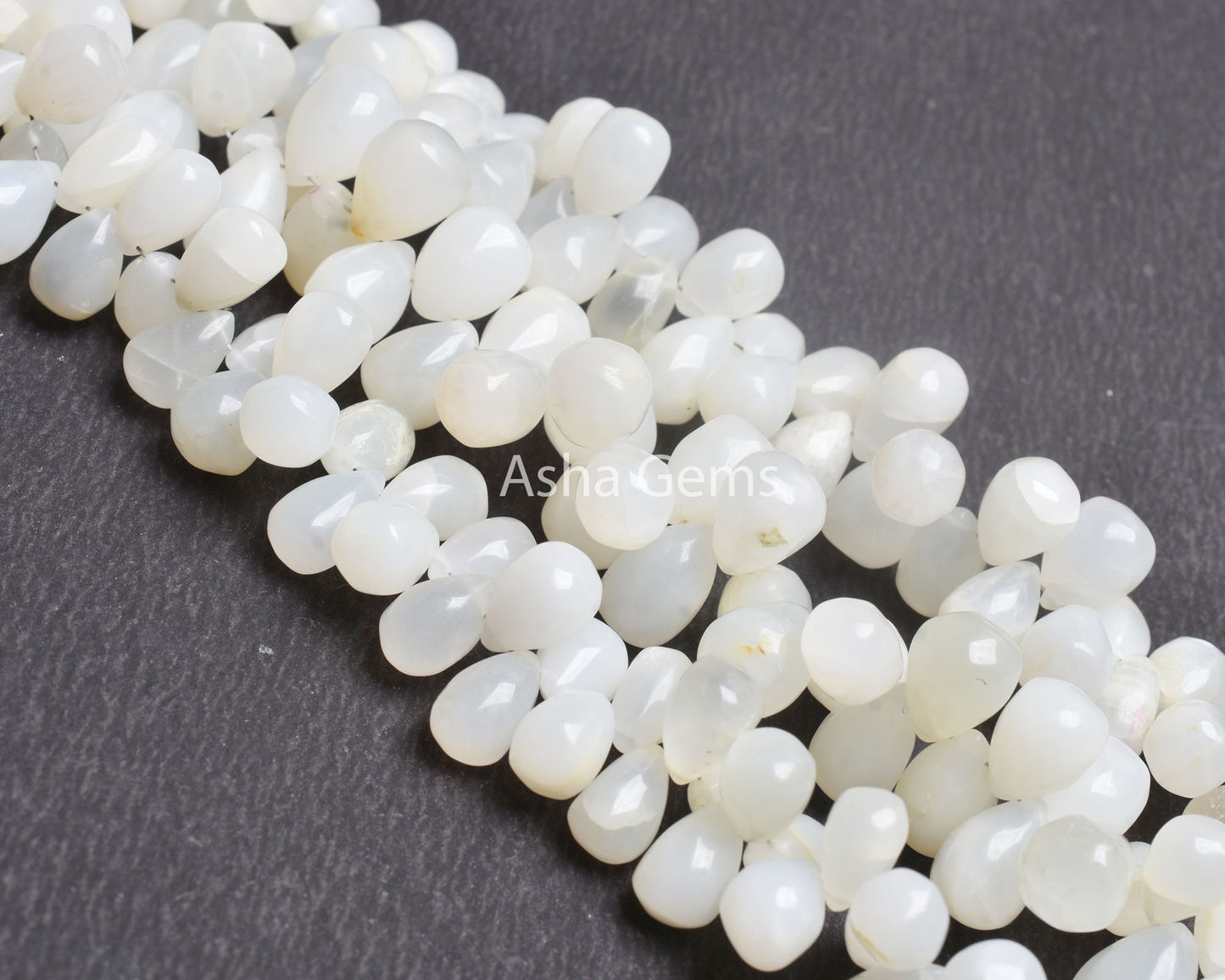 White Moonstone Smooth Uneven Drops Shape Gemstone Beads, Natural Moonstone Side Drill Drops Handmade Bead, Moonstone Teardrops Jewelry SALE