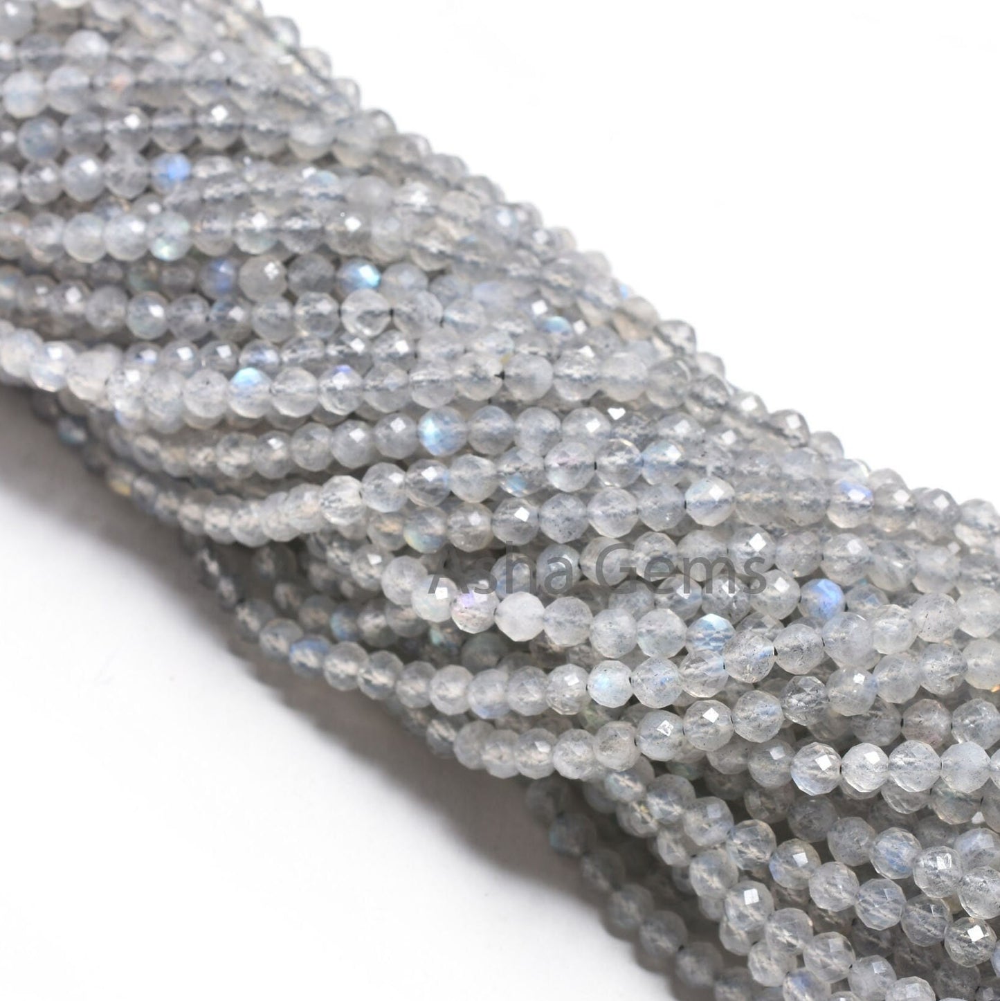 AAA Grey Labradorite Faceted Round Ball Beads,3.5mm labradorite Machine Cut Round Gemstone Beads, Natural Blue Fire Labradorite Bead Jewelry