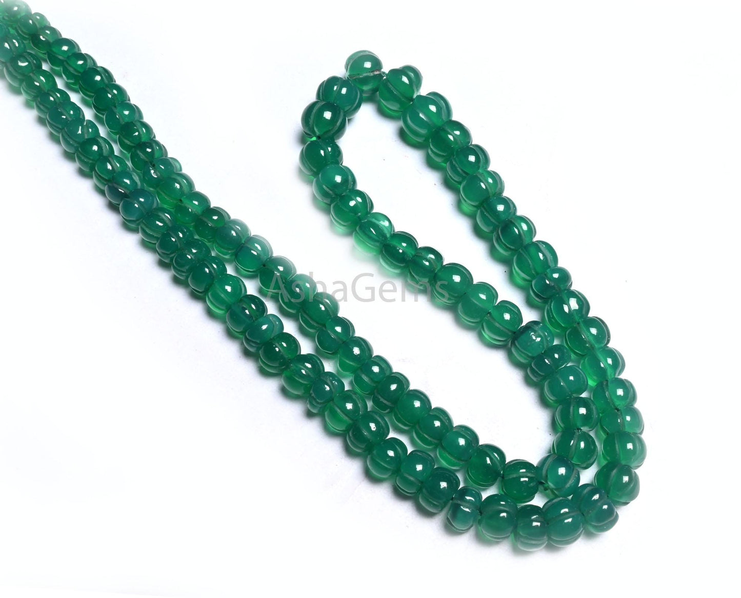 Beautiful Green Onyx Carving Watermelon Beads,16" Strand Onyx Handmade Carved Rondelle Beads, Green Onyx Carve Pumpkin Gemstone Bead Jewelry
