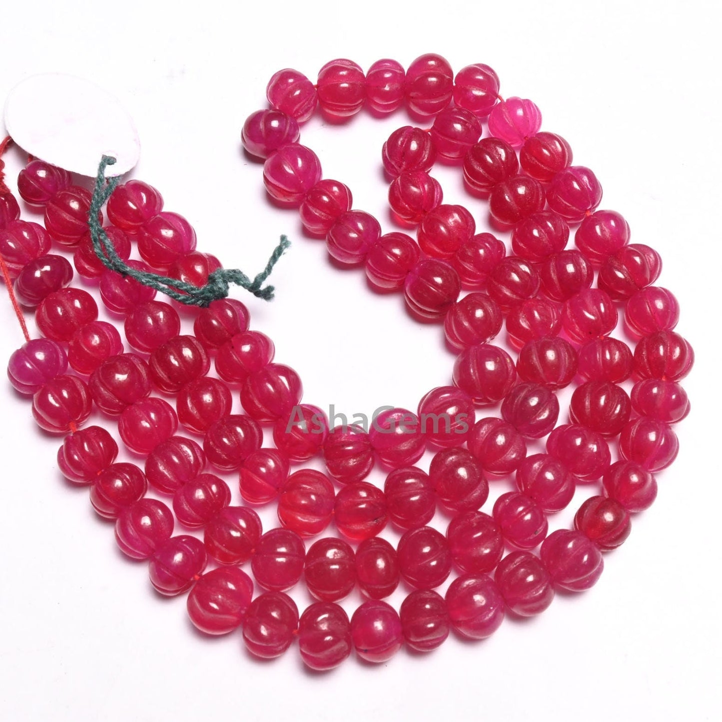 Beautiful Red Quartz carving Pumpkin Gemstone Melon Beads, Fine Red Ruby Color Quartz Carved Rondelle Handmade watermelon Beads Jewelry SALE