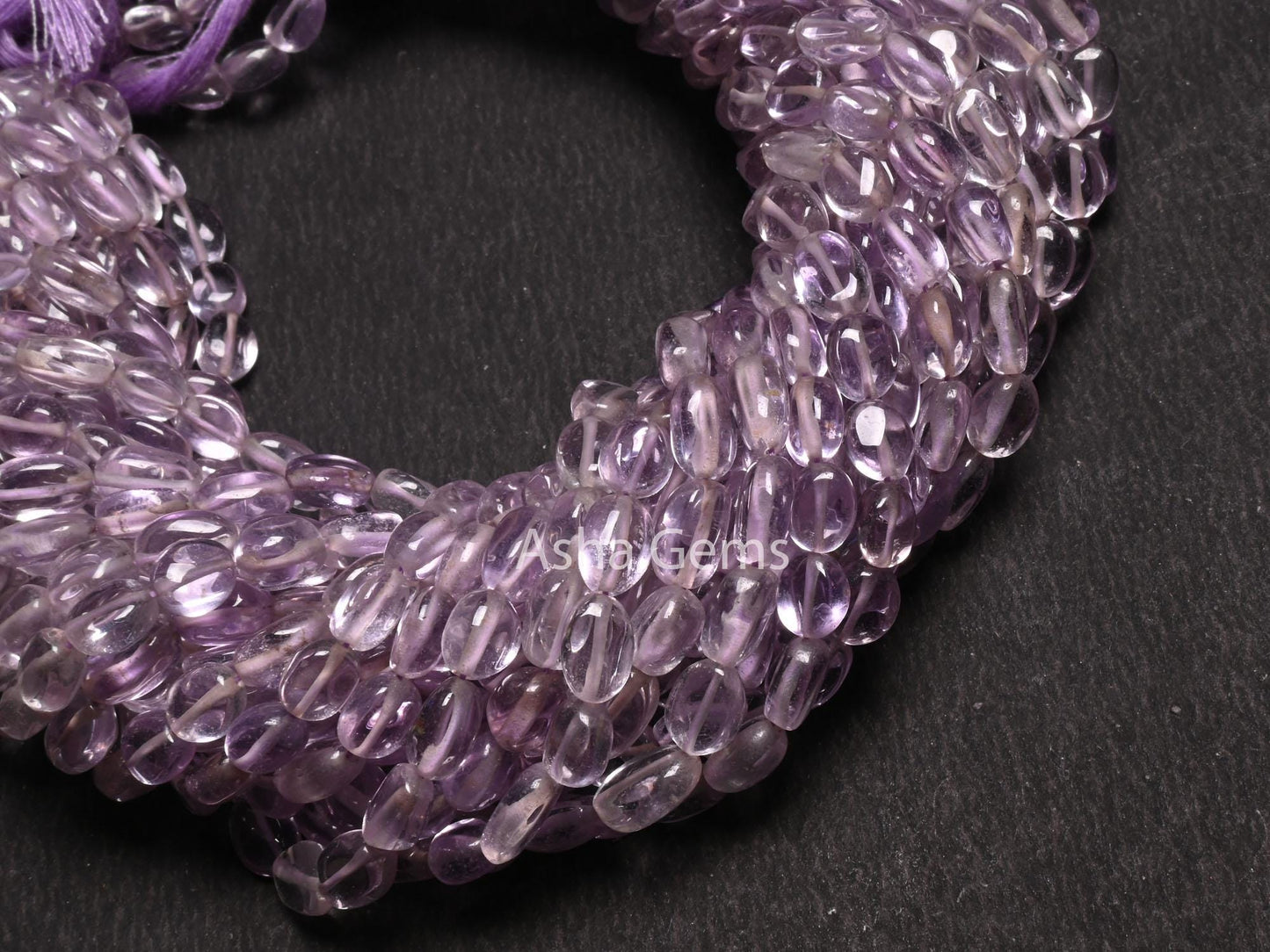 Fine Quality Pink Amethyst Smooth Oval Shape Gemstone Beads,13" Strand Shaded Pink Amethyst Handmade Oval Straight Beads Jewelry Crafts SALE